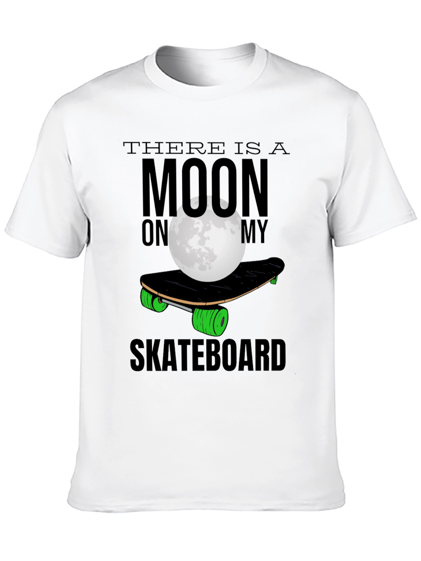 Black Moon Skateboard T-Shirt - Unique Graphic Tee view 10