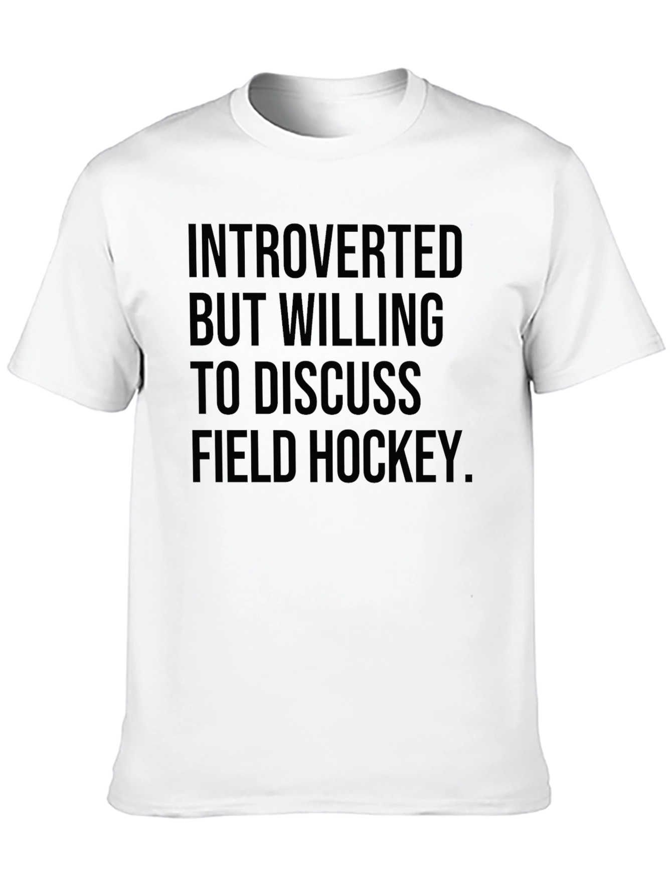 Black Introverted Field Hockey T-Shirt Funny Tee view 10