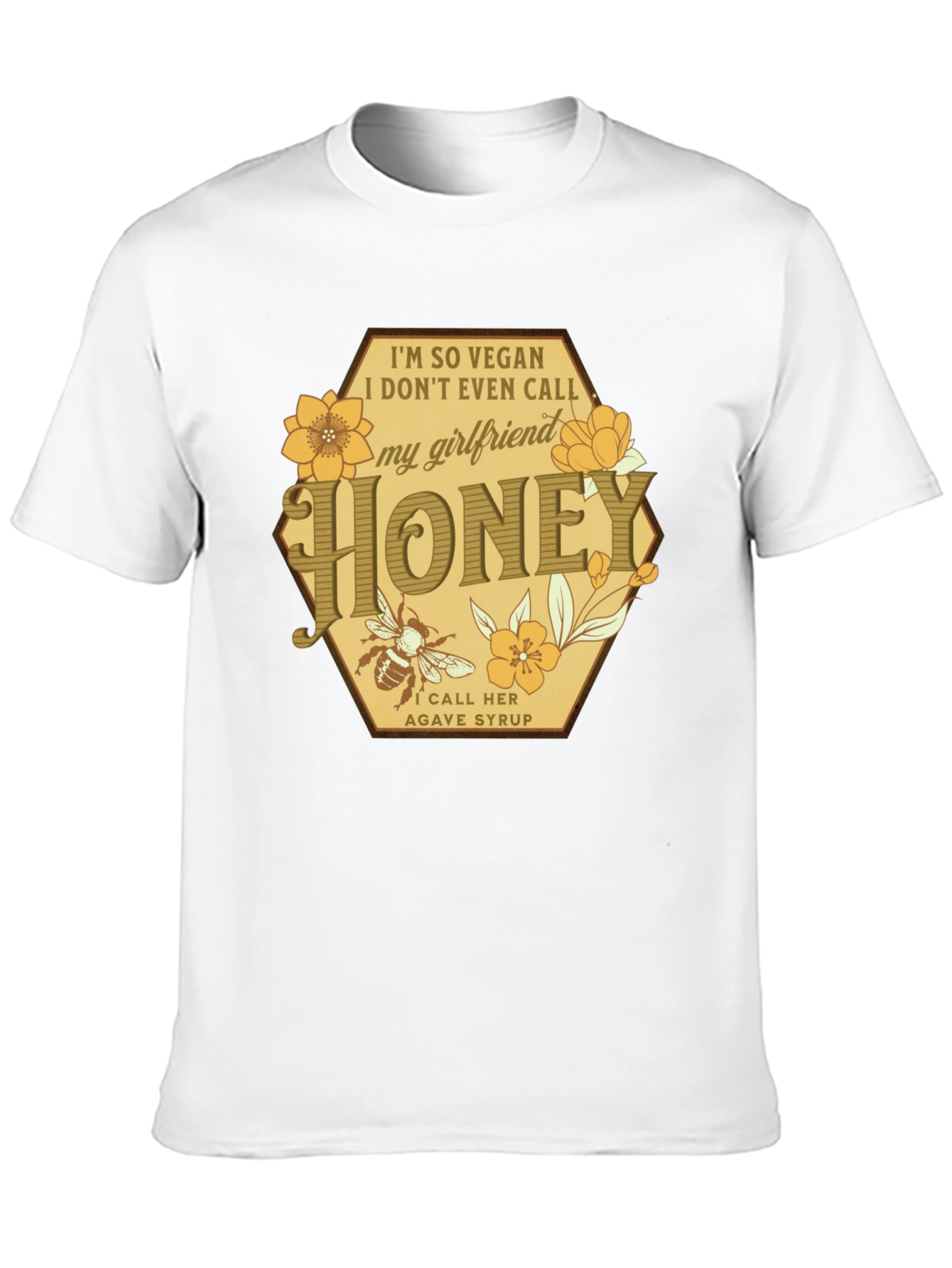Black Vegan Honey Girlfriend Graphic T-Shirt view 10