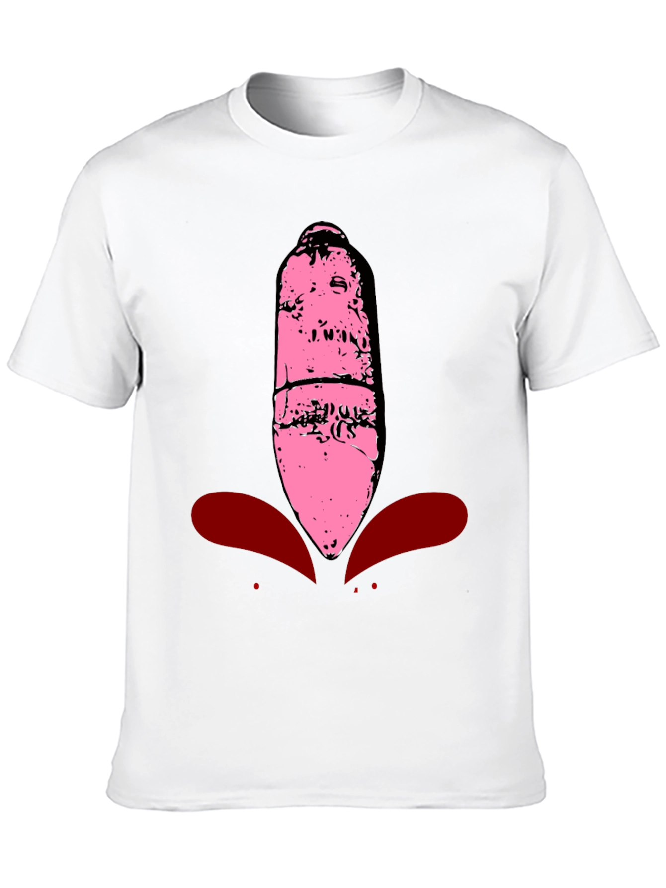 Black Pink Alien Head Graphic Tee - Men's Black T-Shirt view 10