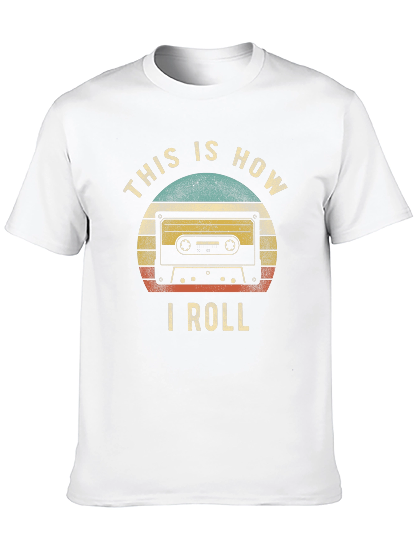 Black Retro Cassette Tape "This Is How I Roll" T-Shirt view 10