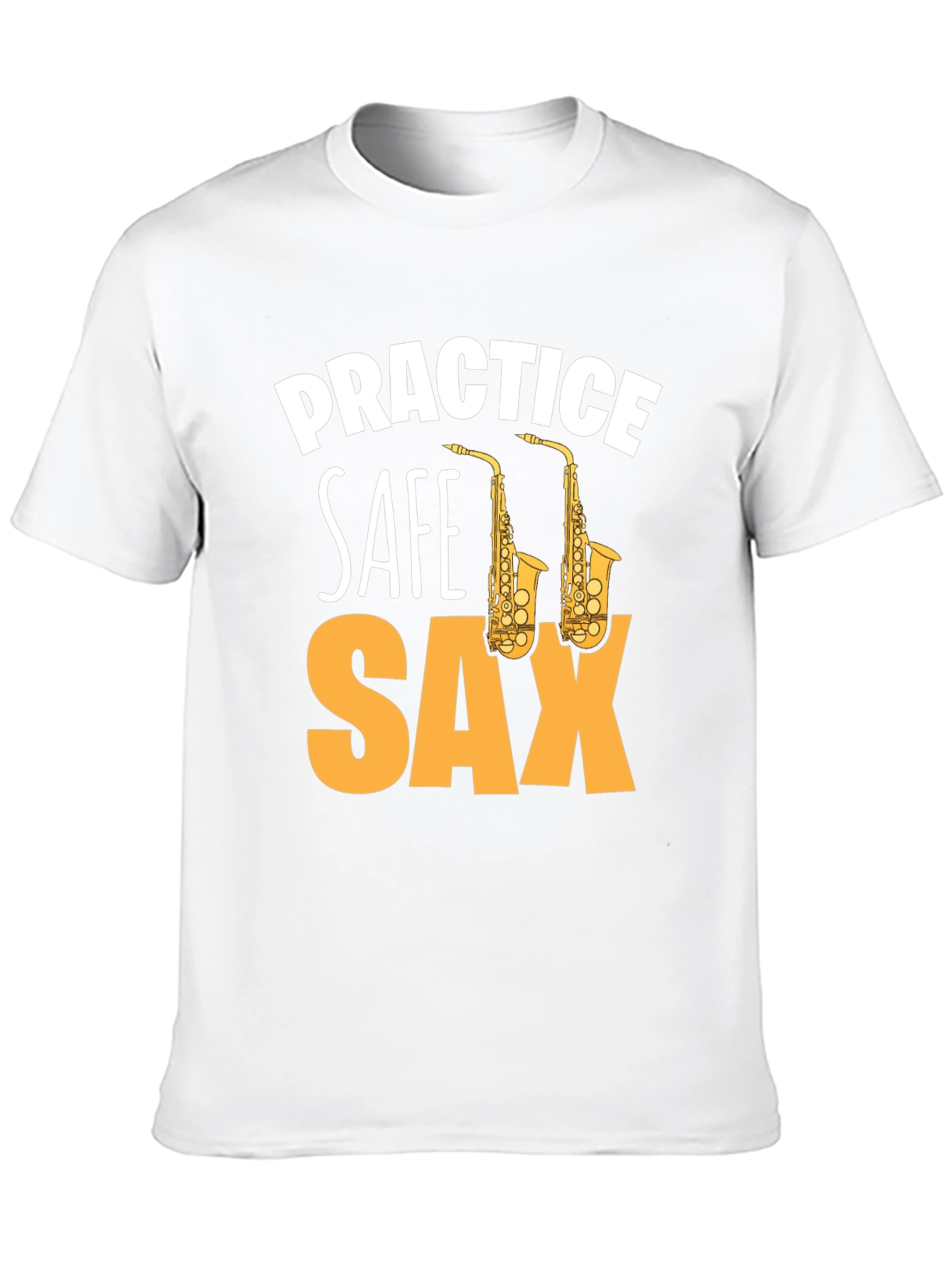 Black Practice Safe Sax Funny Music T-Shirt view 10