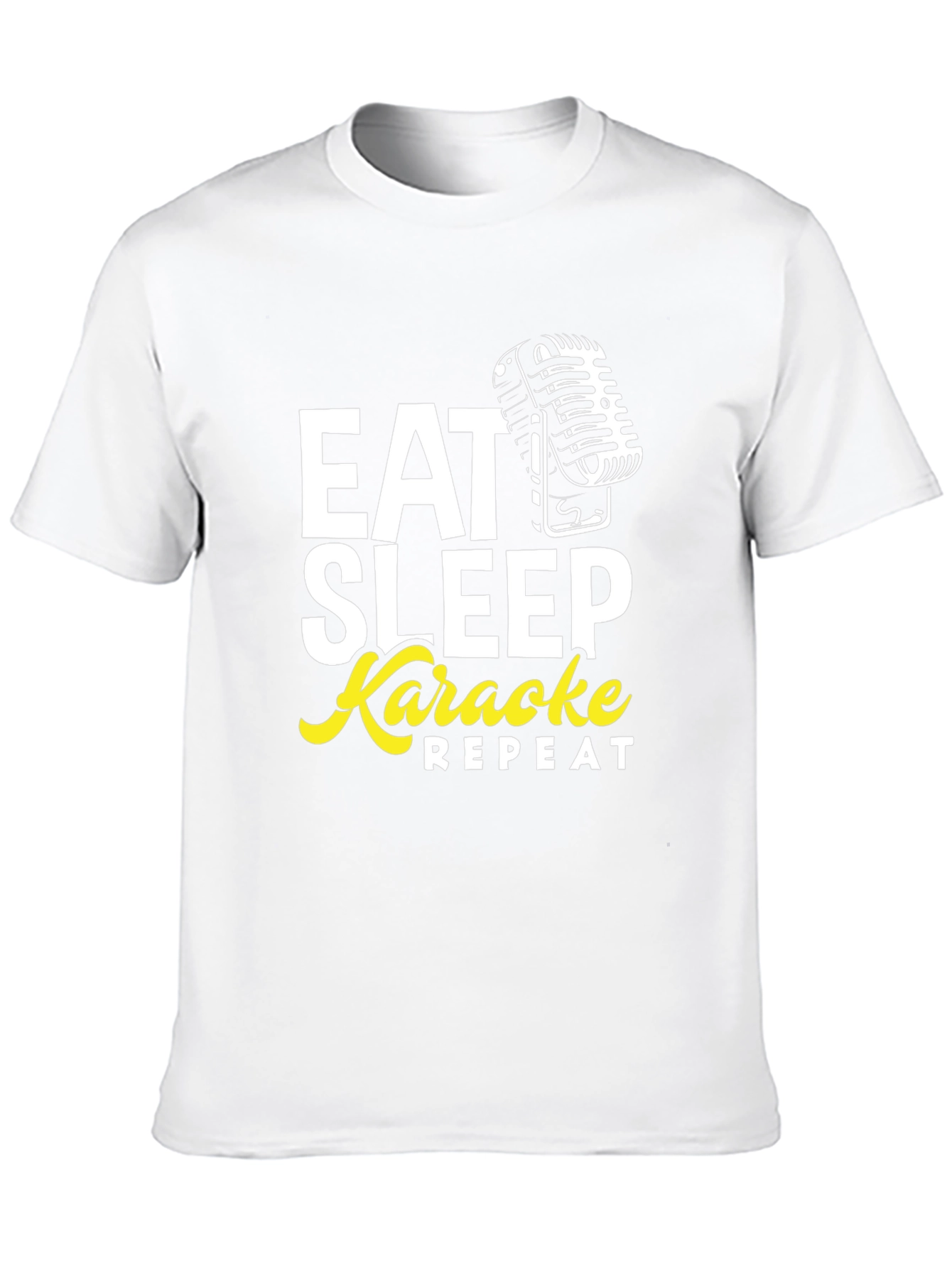 Black Eat Sleep Karaoke Repeat Graphic Tee view 10