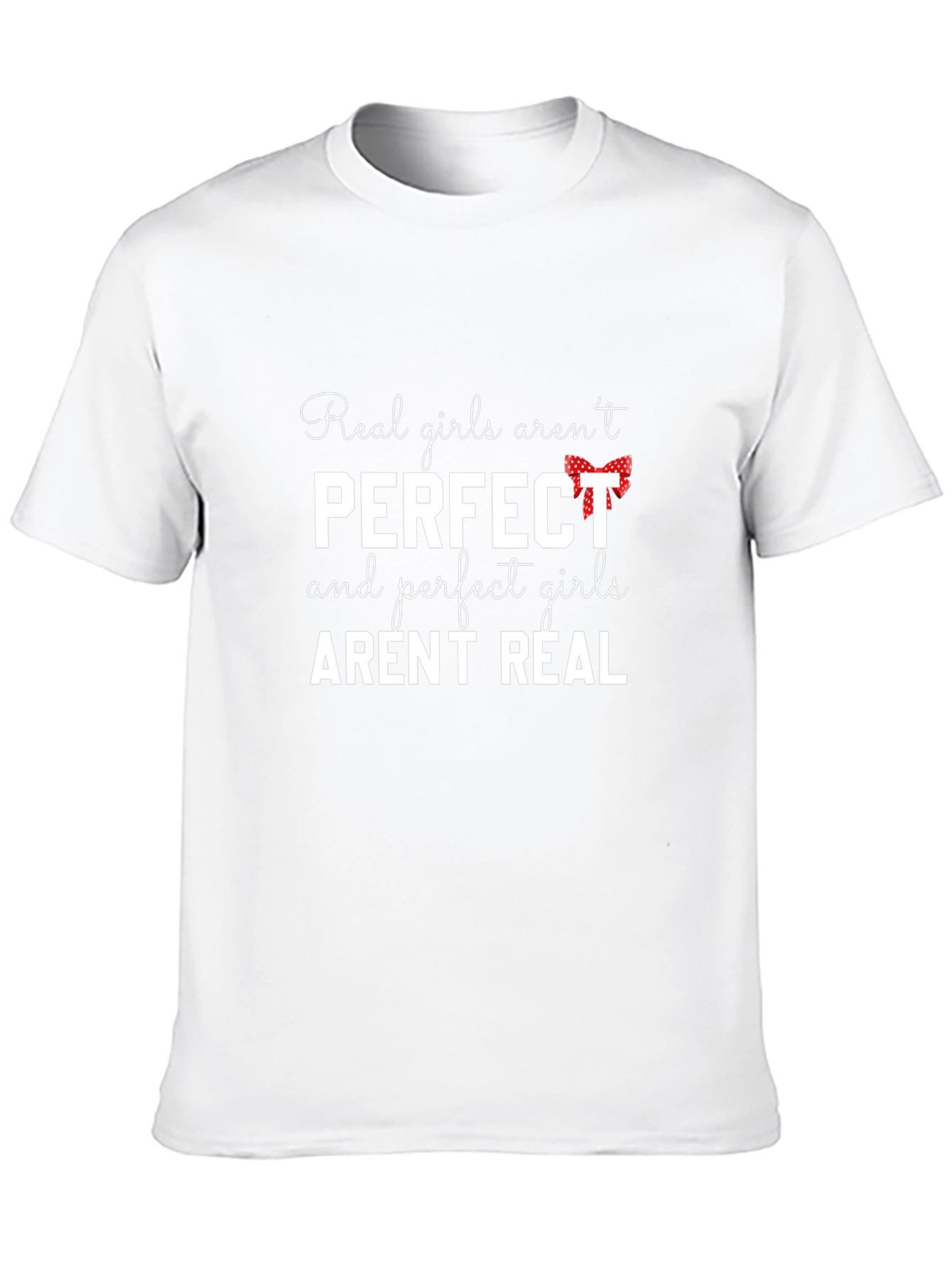 Black Real Girls Aren't Perfect Graphic Tee - Black view 10