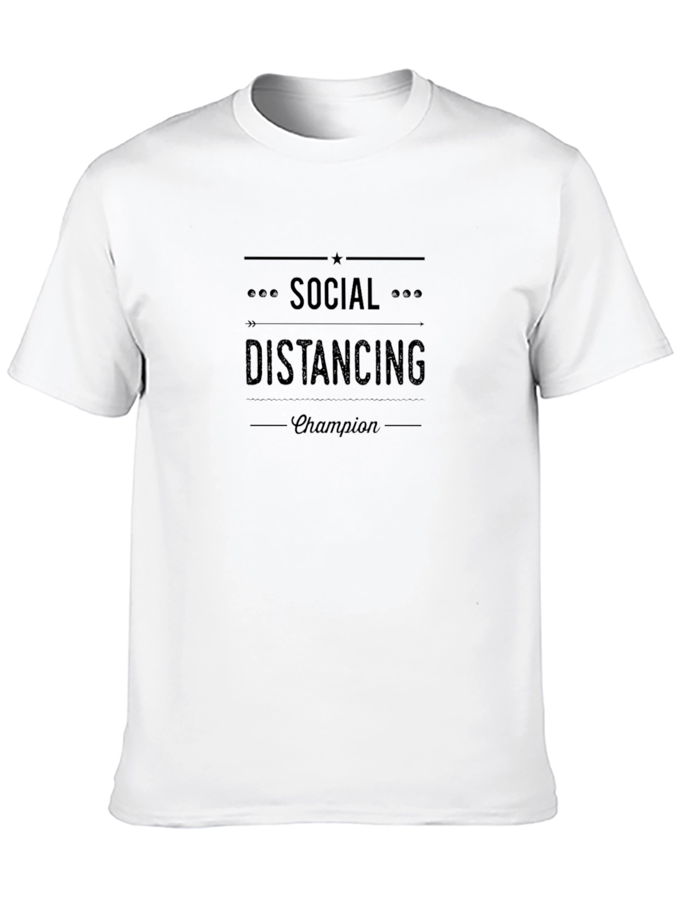 Black Social Distancing Champion T-Shirt view 10