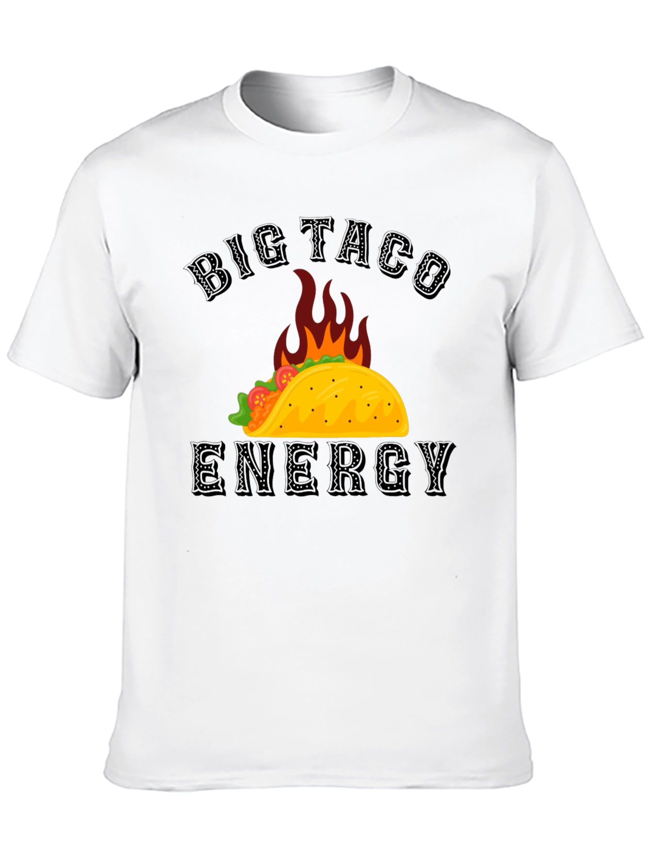 Black Big Taco Energy Graphic T-Shirt view 10