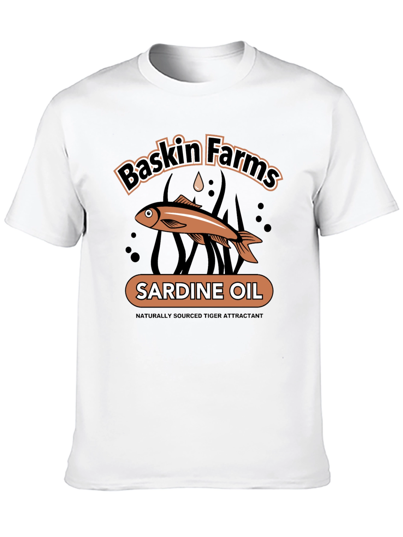 Black Baskin Farms Sardine Oil Graphic T-Shirt view 10