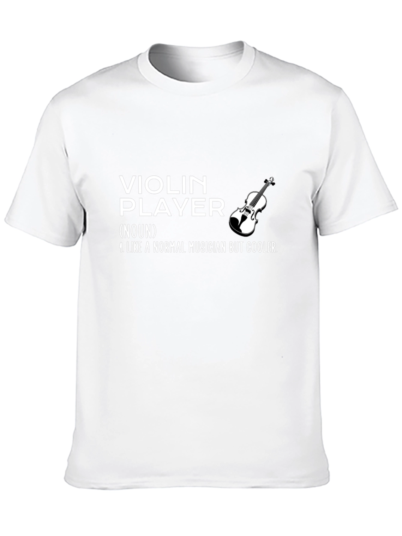 Black Violin Player Definition Graphic Tee - Cool Musician Shirt view 10