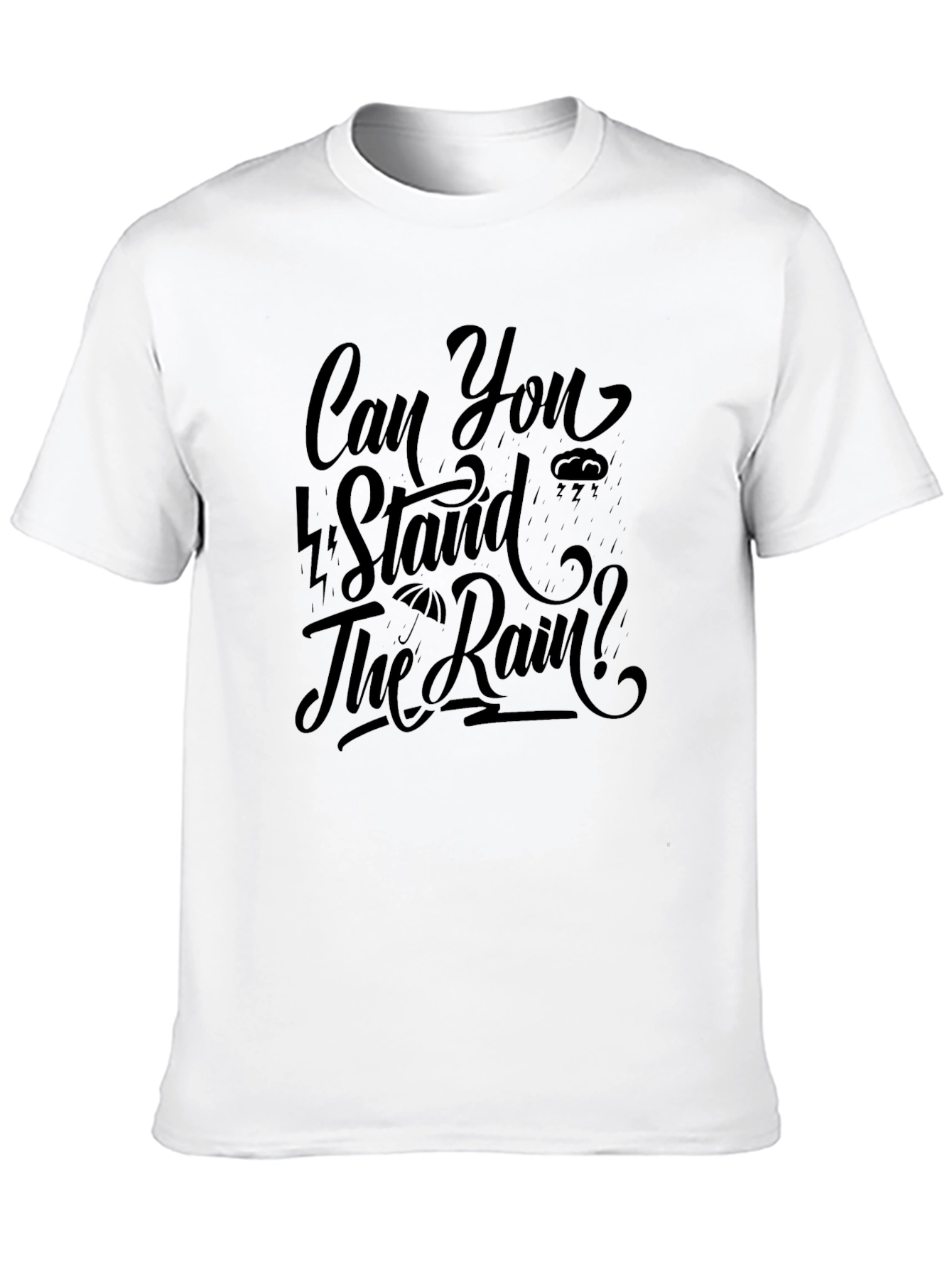 Black Can You Stand The Rain? Black Graphic Tee view 10