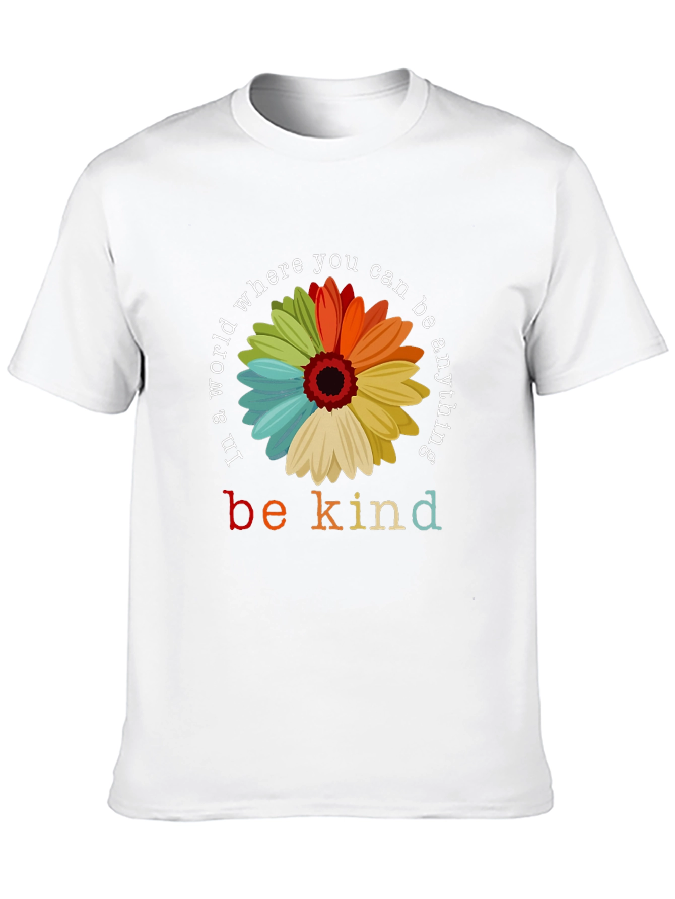 Black Be Kind T-Shirt - Floral Graphic Tee view 10