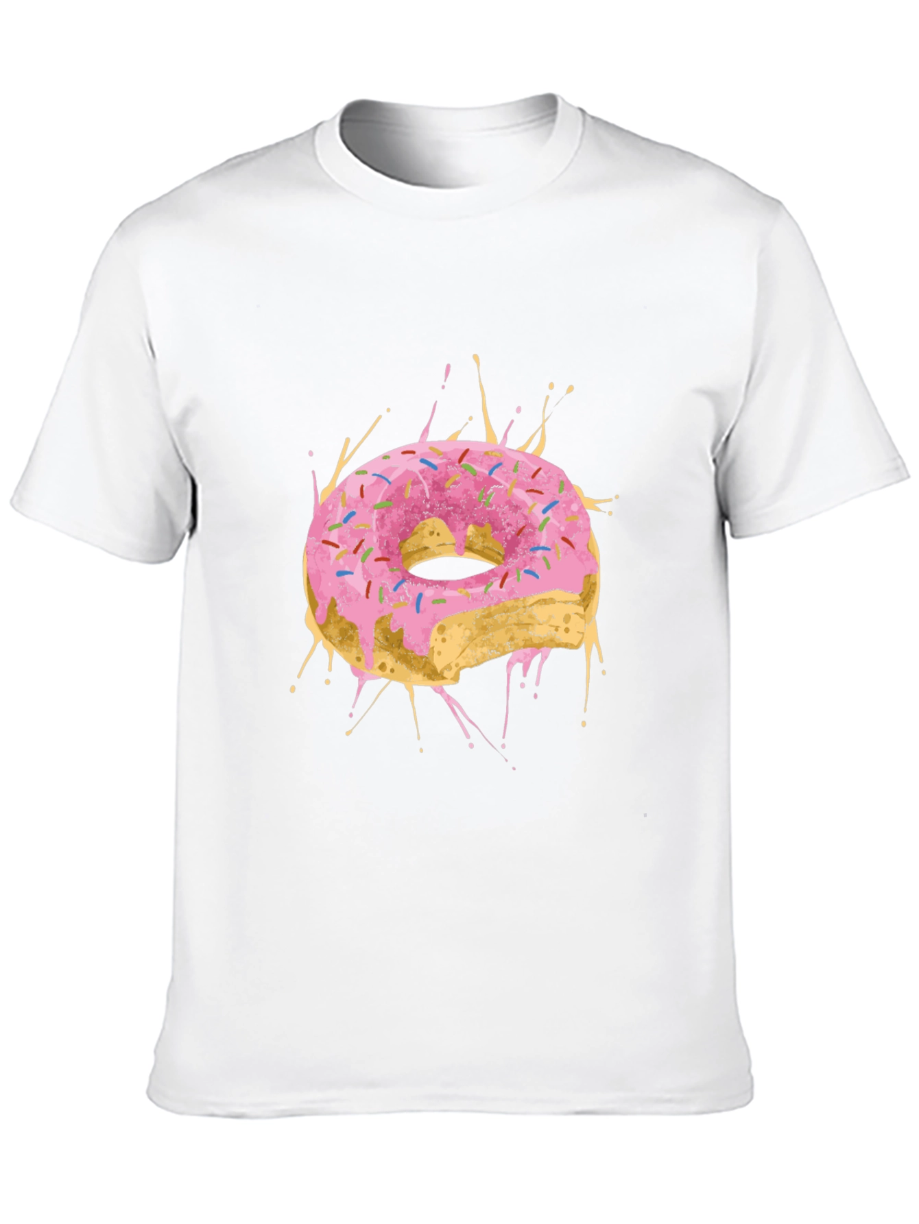 Black Donut Splash Graphic Tee - Black Cotton T-Shirt view 10