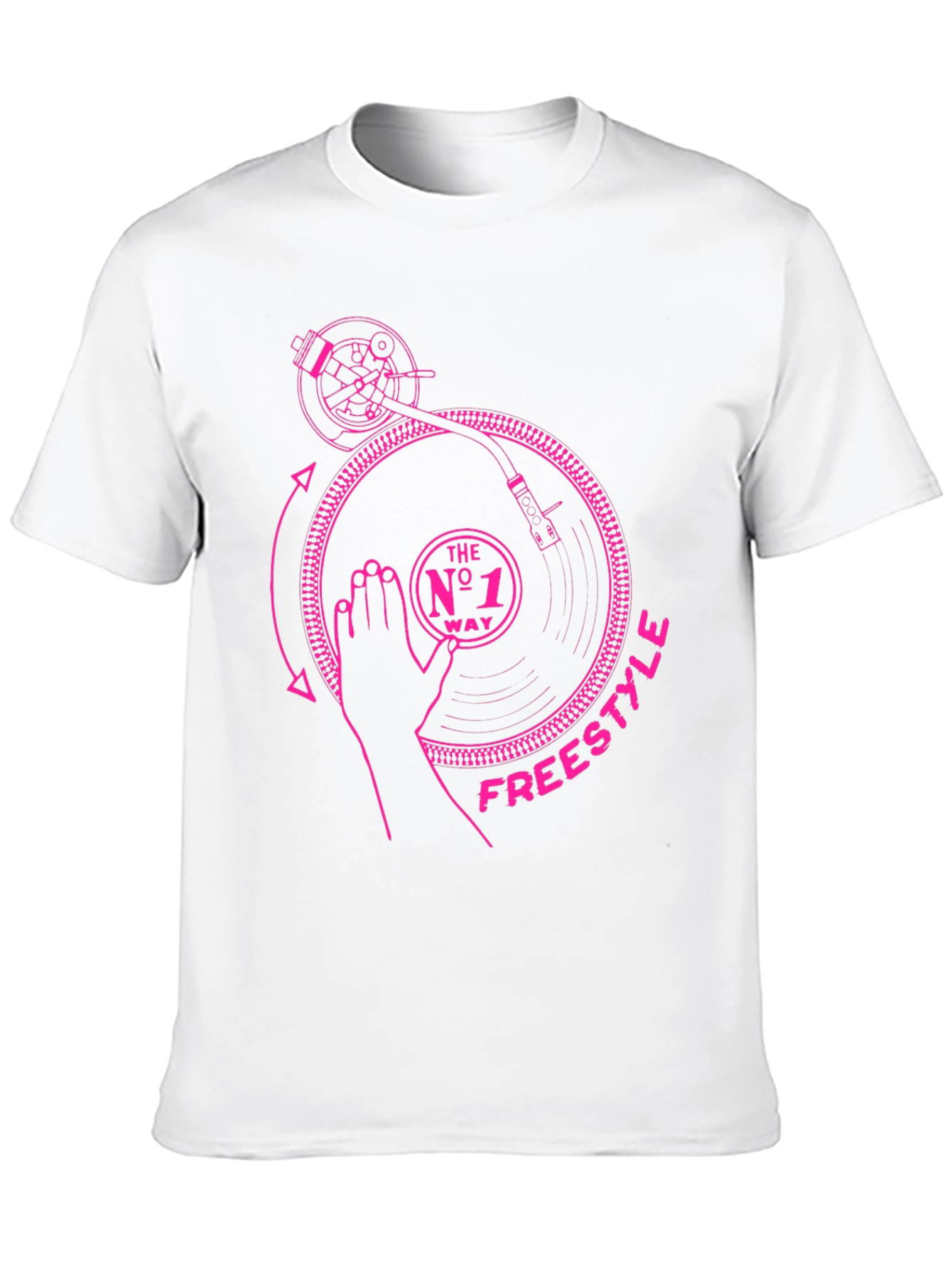 Black DJ Freestyle Graphic Tee - Black Cotton T-Shirt view 10