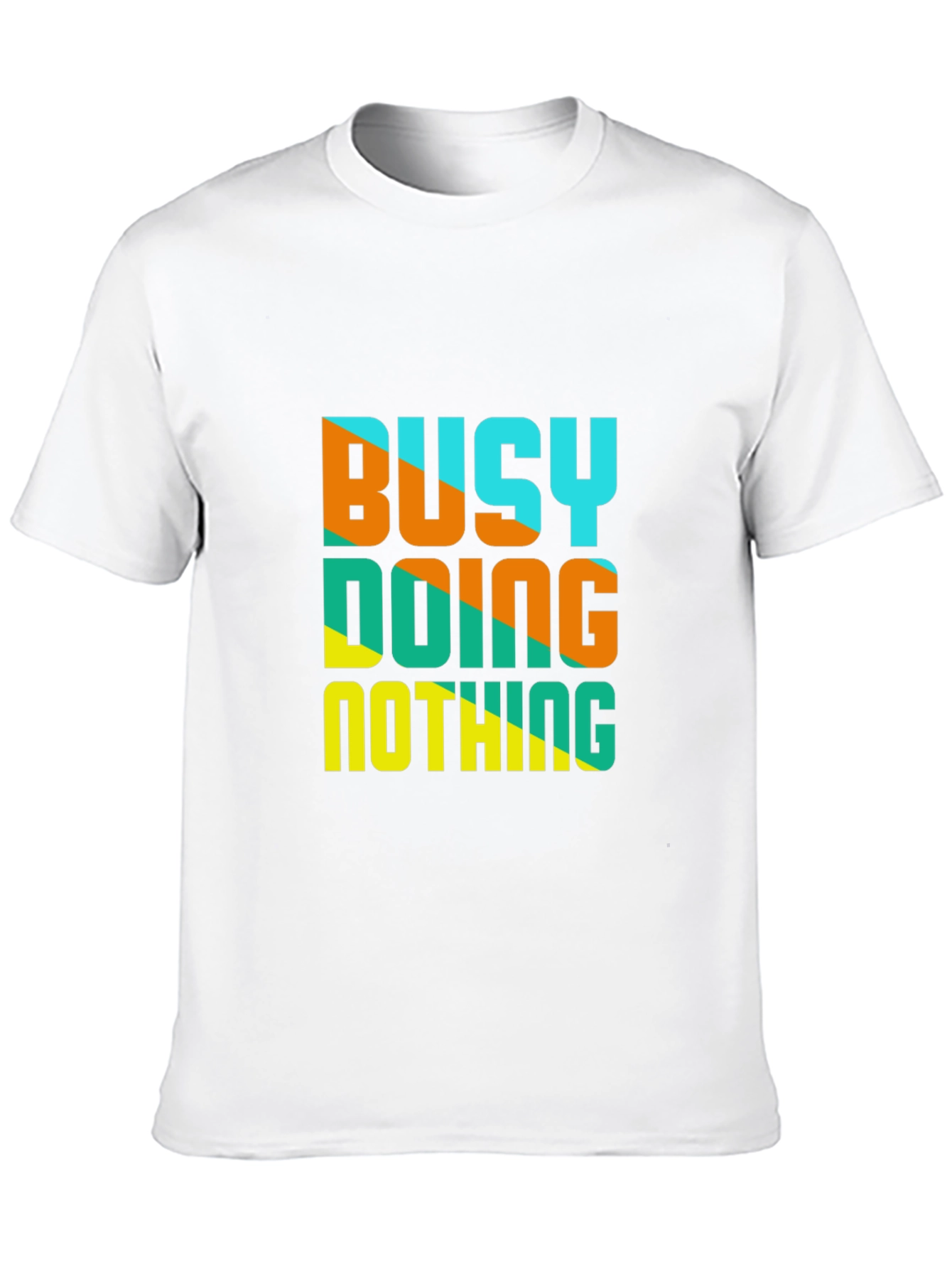 Black Busy Doing Nothing Graphic Tee - Casual Black T-Shirt view 10