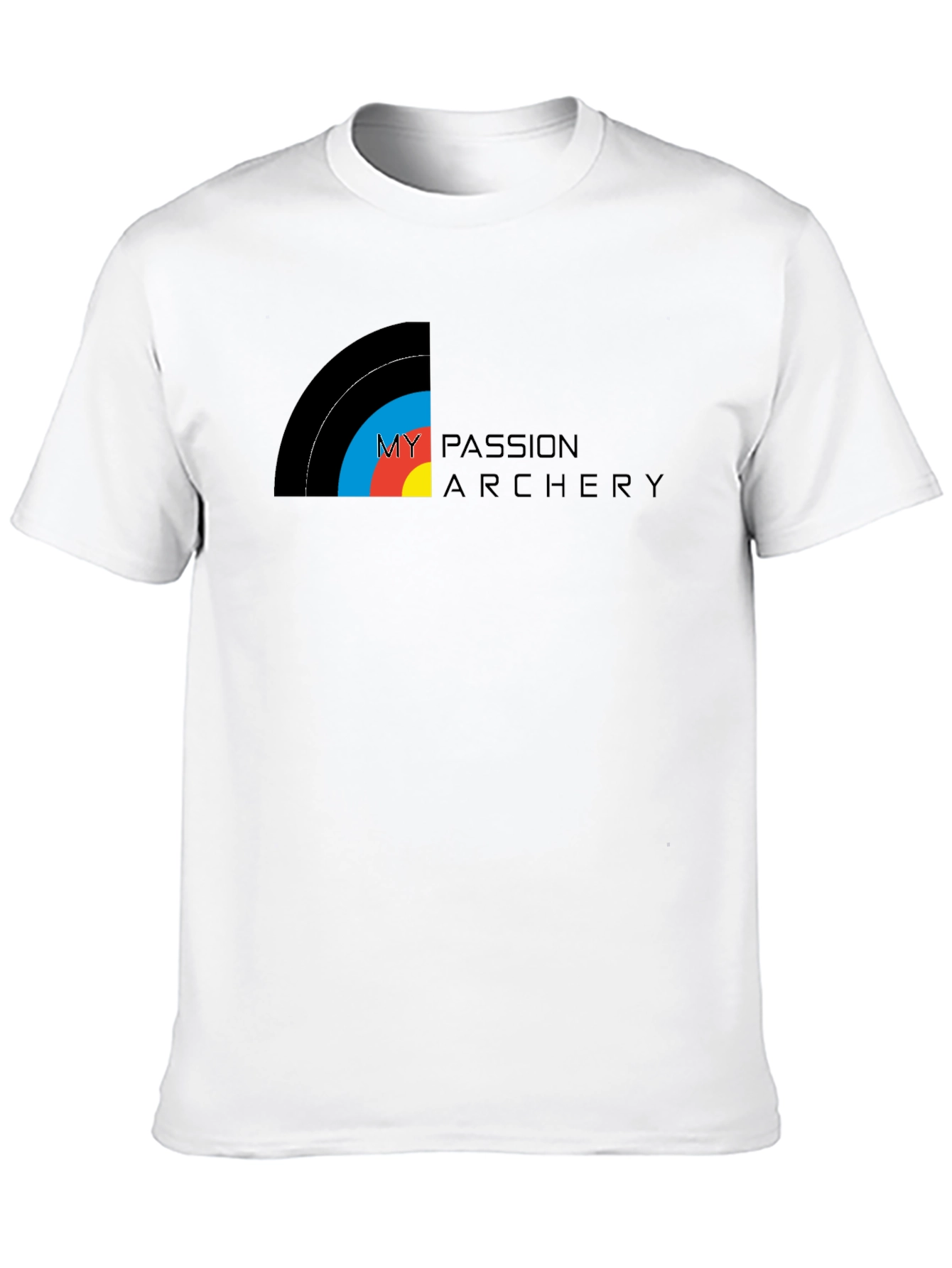 Black Archery Passion T-Shirt - Black Cotton Tee for Archers view 10