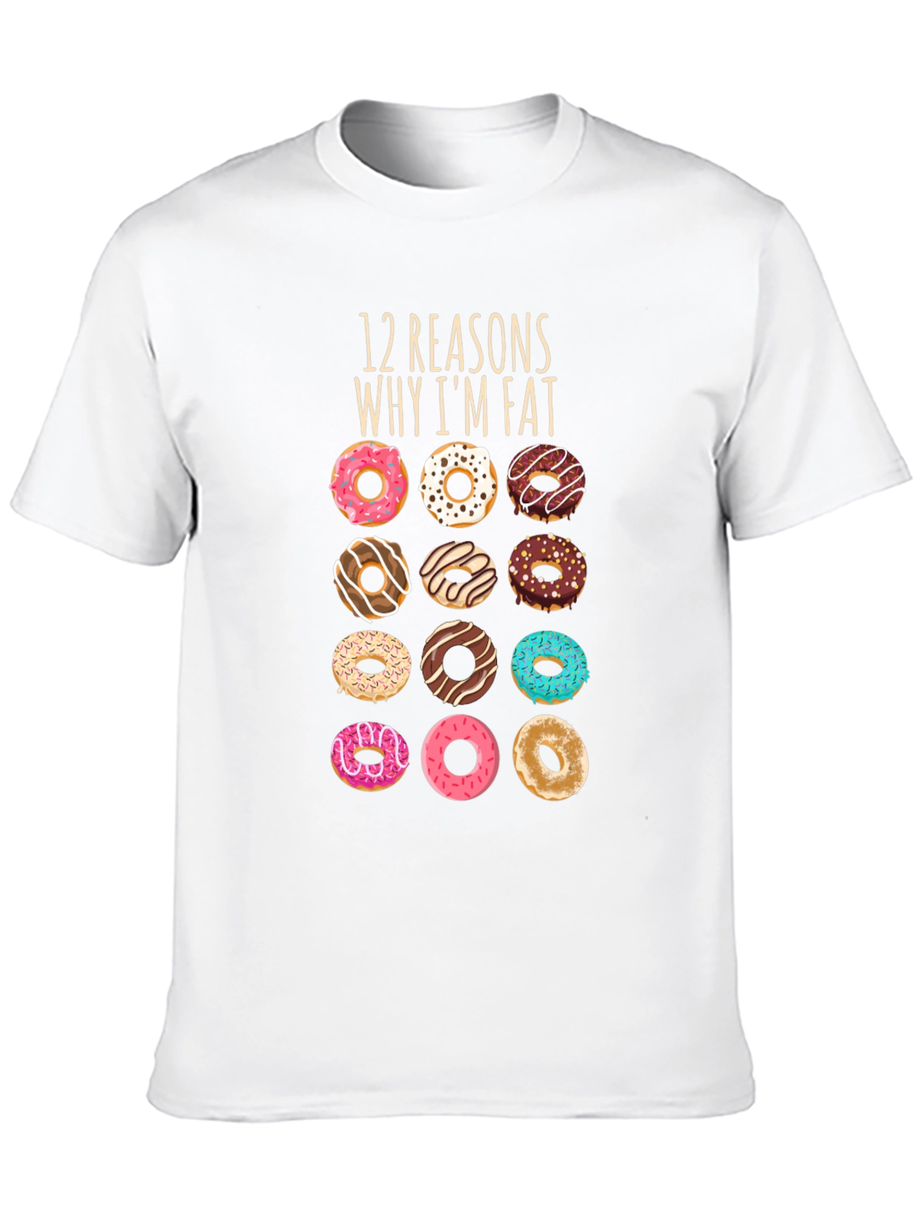 Black Donut Lover's T-Shirt: 12 Reasons Why I'm Fat view 10