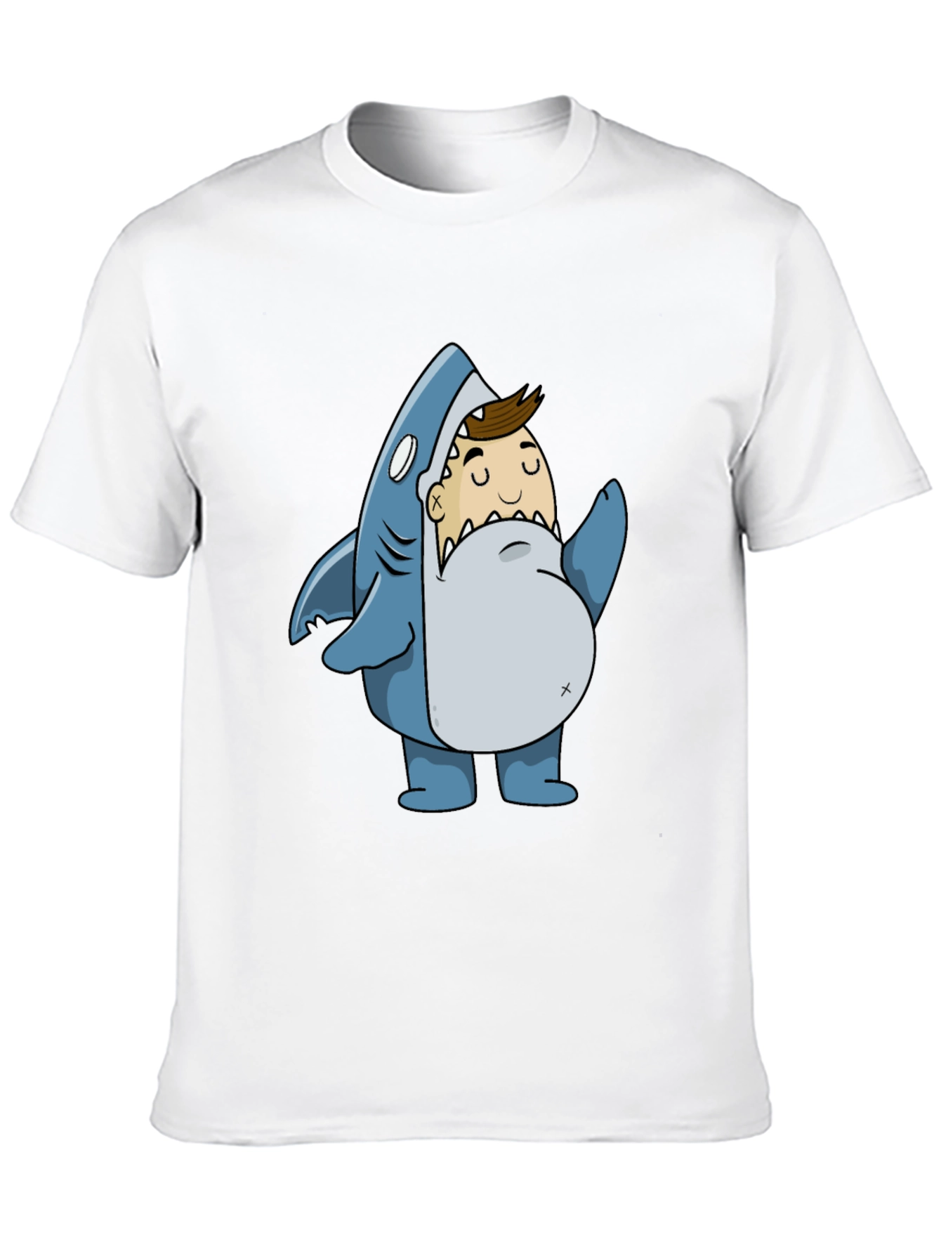 Black Shark Attack T-Shirt - Novelty Graphic Tee view 10