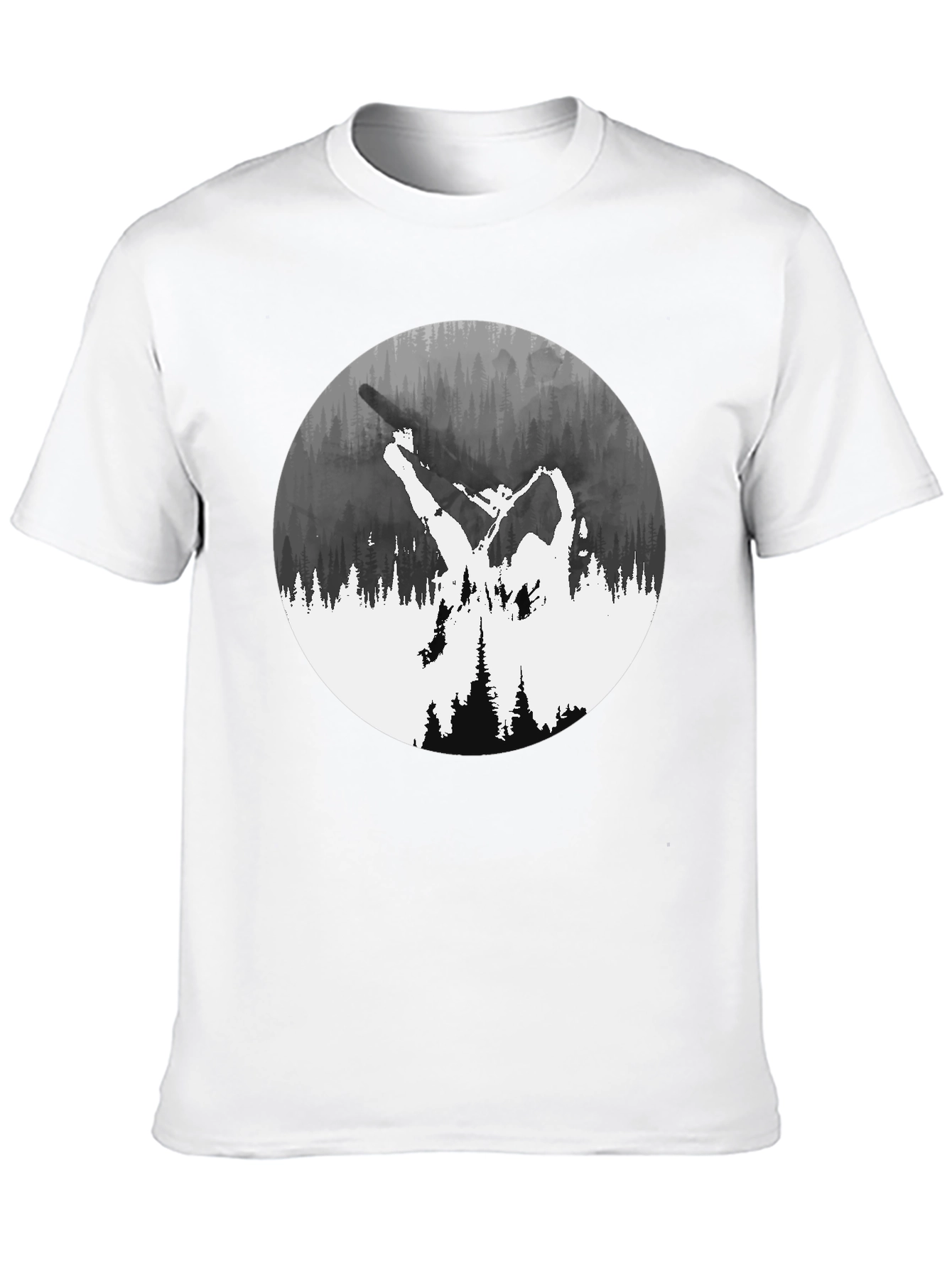 Black Nature Silhouette Graphic Tee - Black view 10