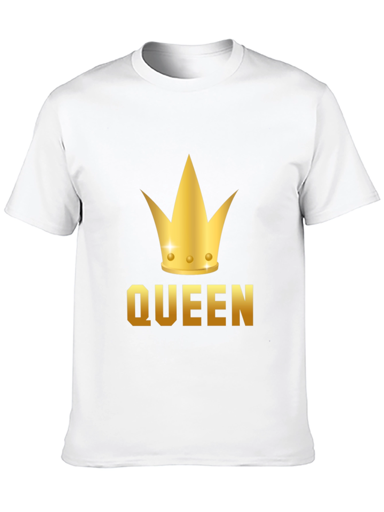 Black Queen Crown Graphic Tee - Black Cotton T-Shirt view 10