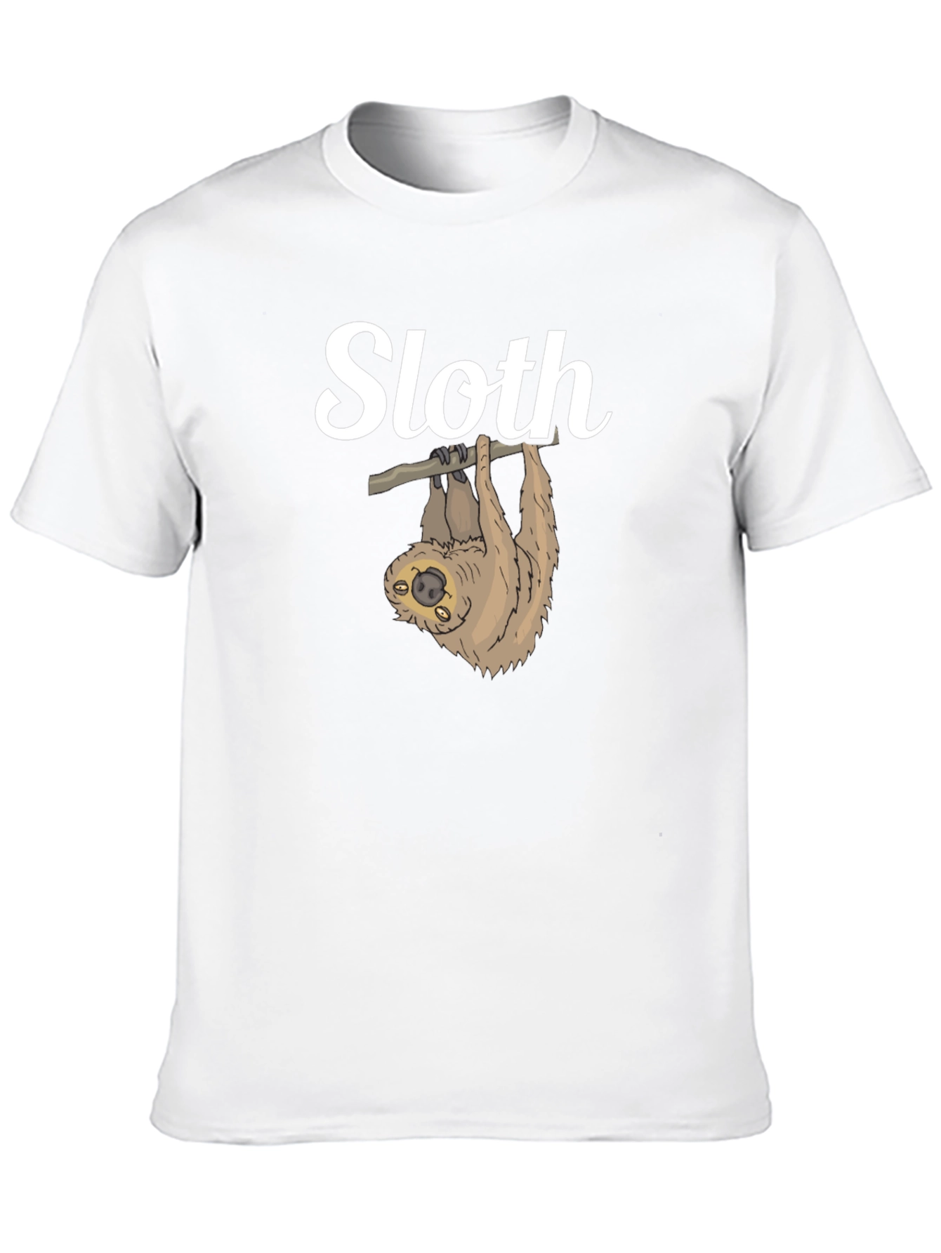 Black Cute Sloth Hanging T-Shirt - Funny Animal Tee view 10