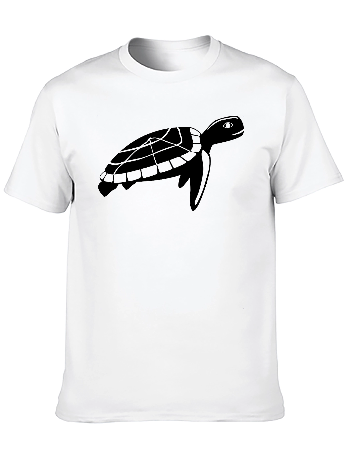 Black Sea Turtle Graphic Tee - Black Cotton T-Shirt view 10