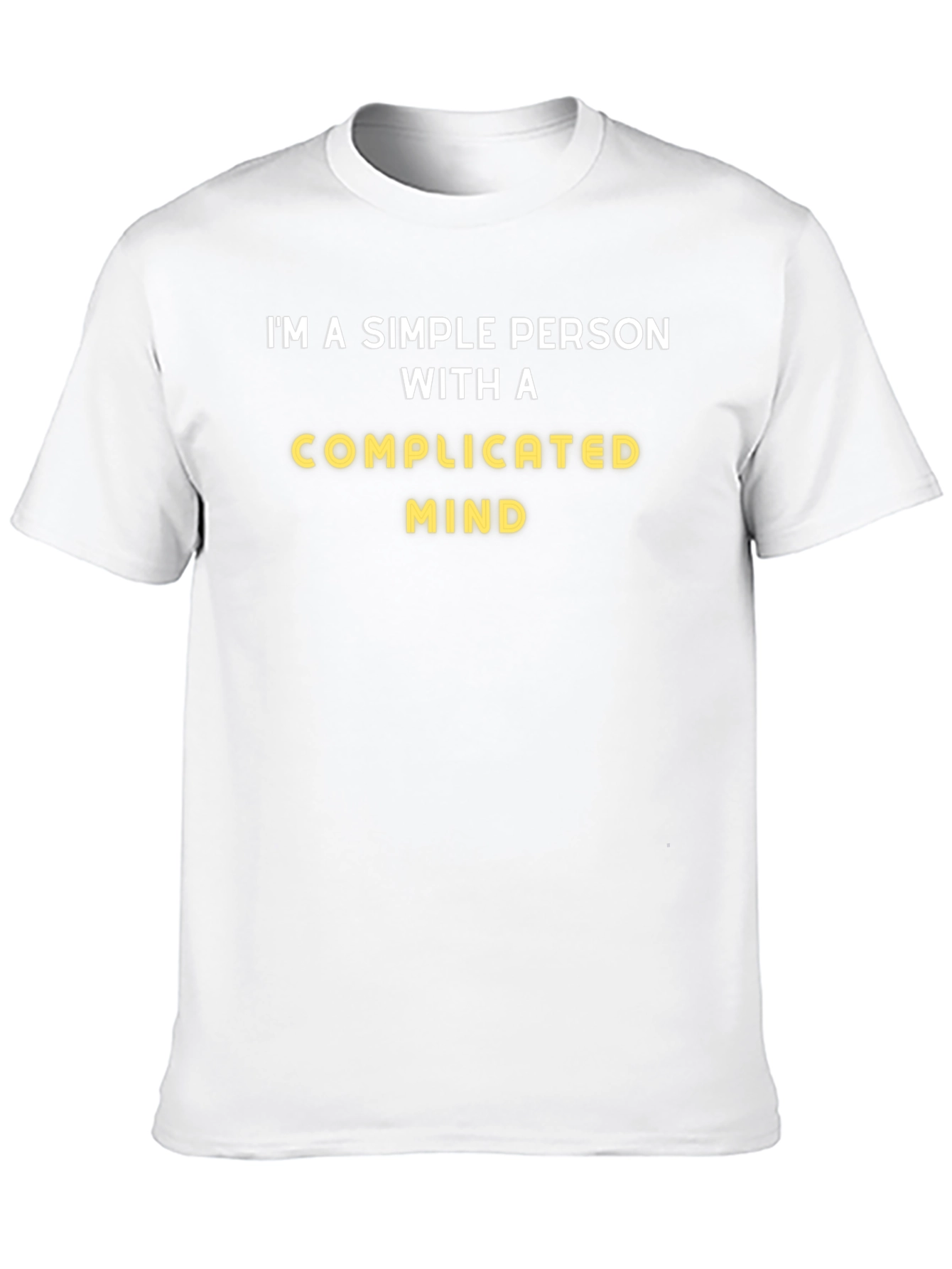 Black Simple Person With a Complicated Mind Graphic Tee view 10