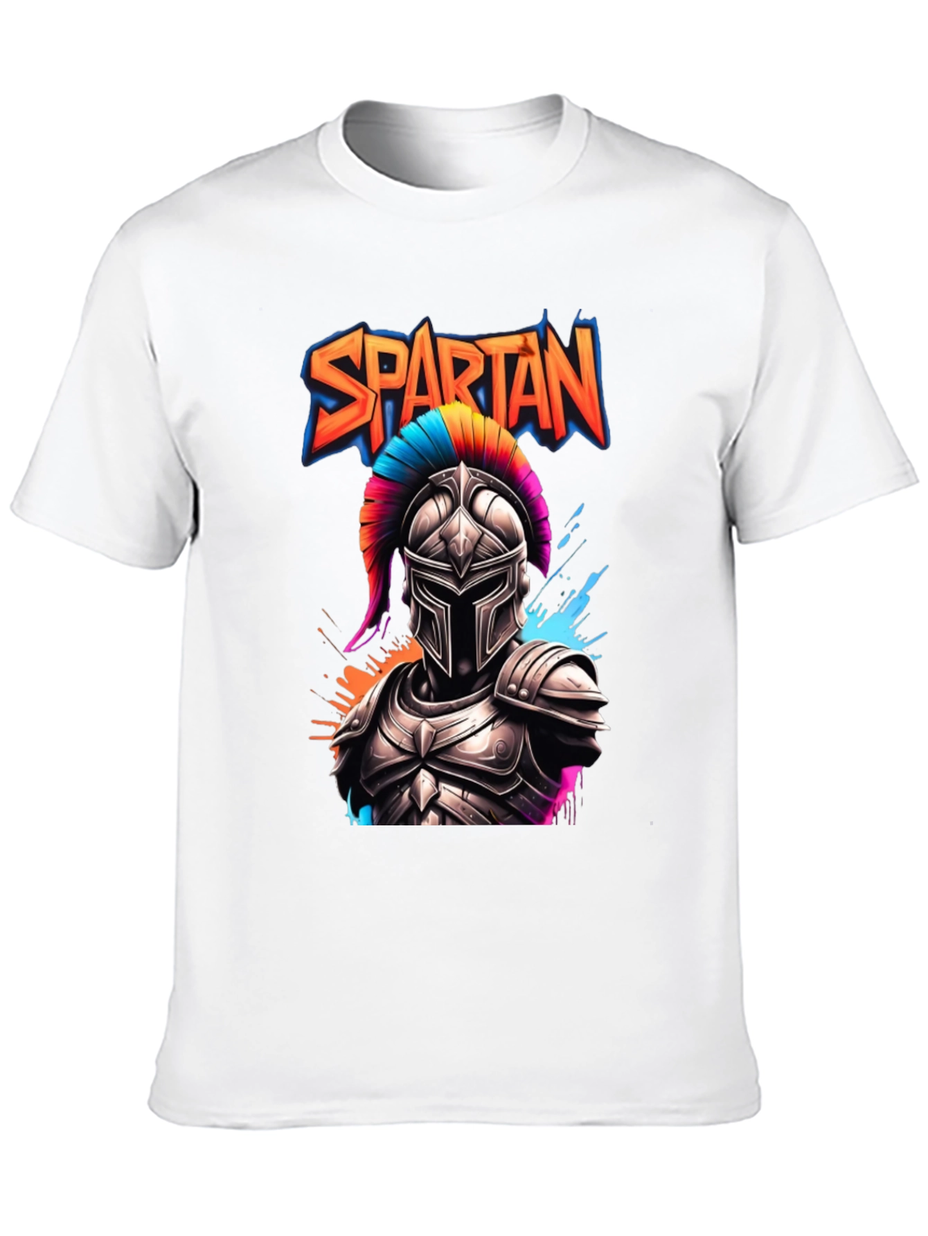 Black Spartan Warrior Graphic T-Shirt view 10
