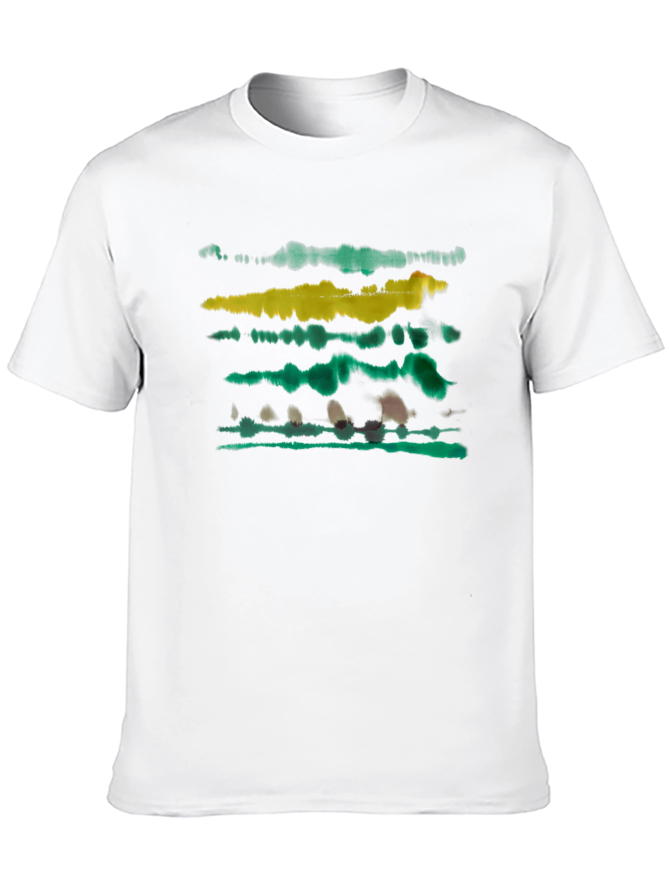 Black Abstract Watercolor Stripe Tee - Black view 10