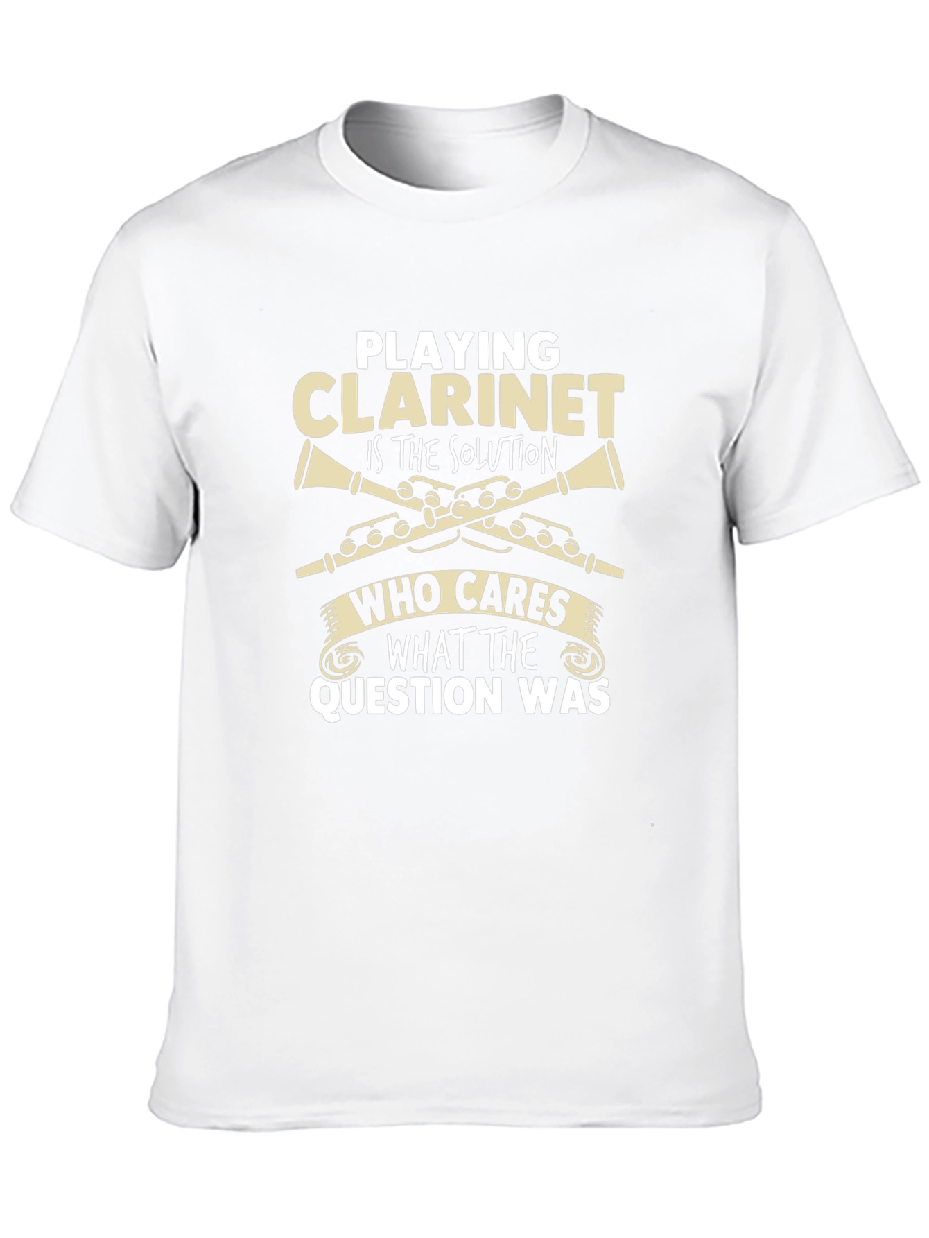 Black Clarine Playing Is The Solution Novelty Graphic T-Shirt view 10