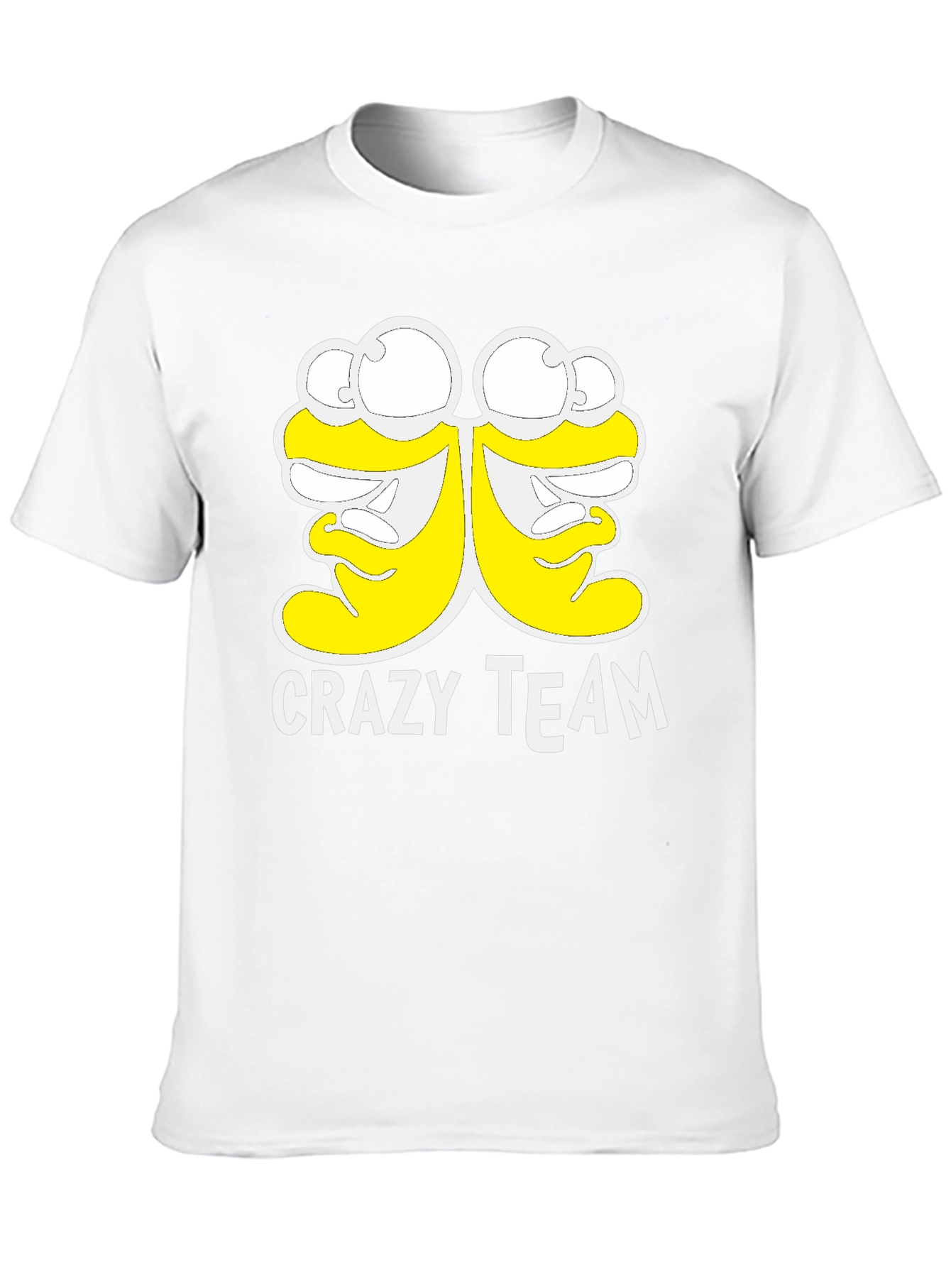 Black Crazy Team Graphic Tee - Soft Black Cotton T-Shirt view 10