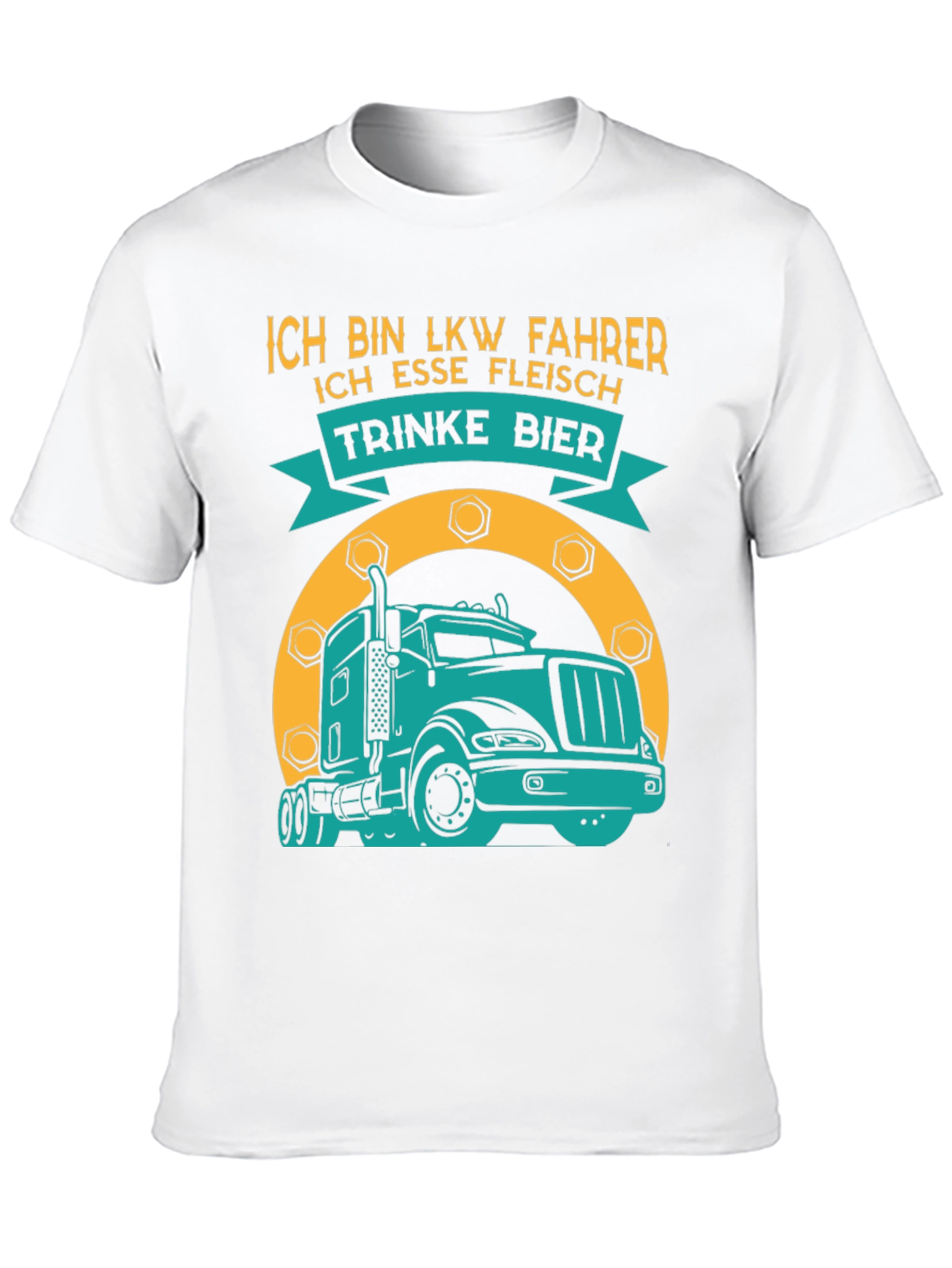 Black Trucker T-Shirt - I'm a Trucker I Eat Meat I Drink Beer view 10