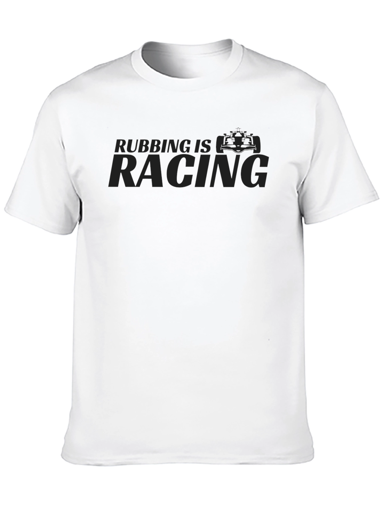 Black Rubbing is Racing - Black Graphic T-Shirt view 10