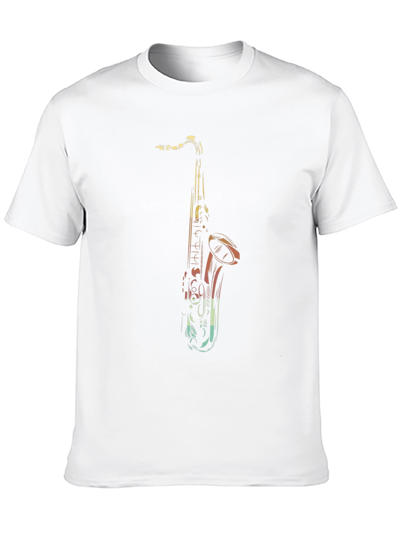 Black Saxophone Graphic Black T-Shirt | Music Lover Tee view 10