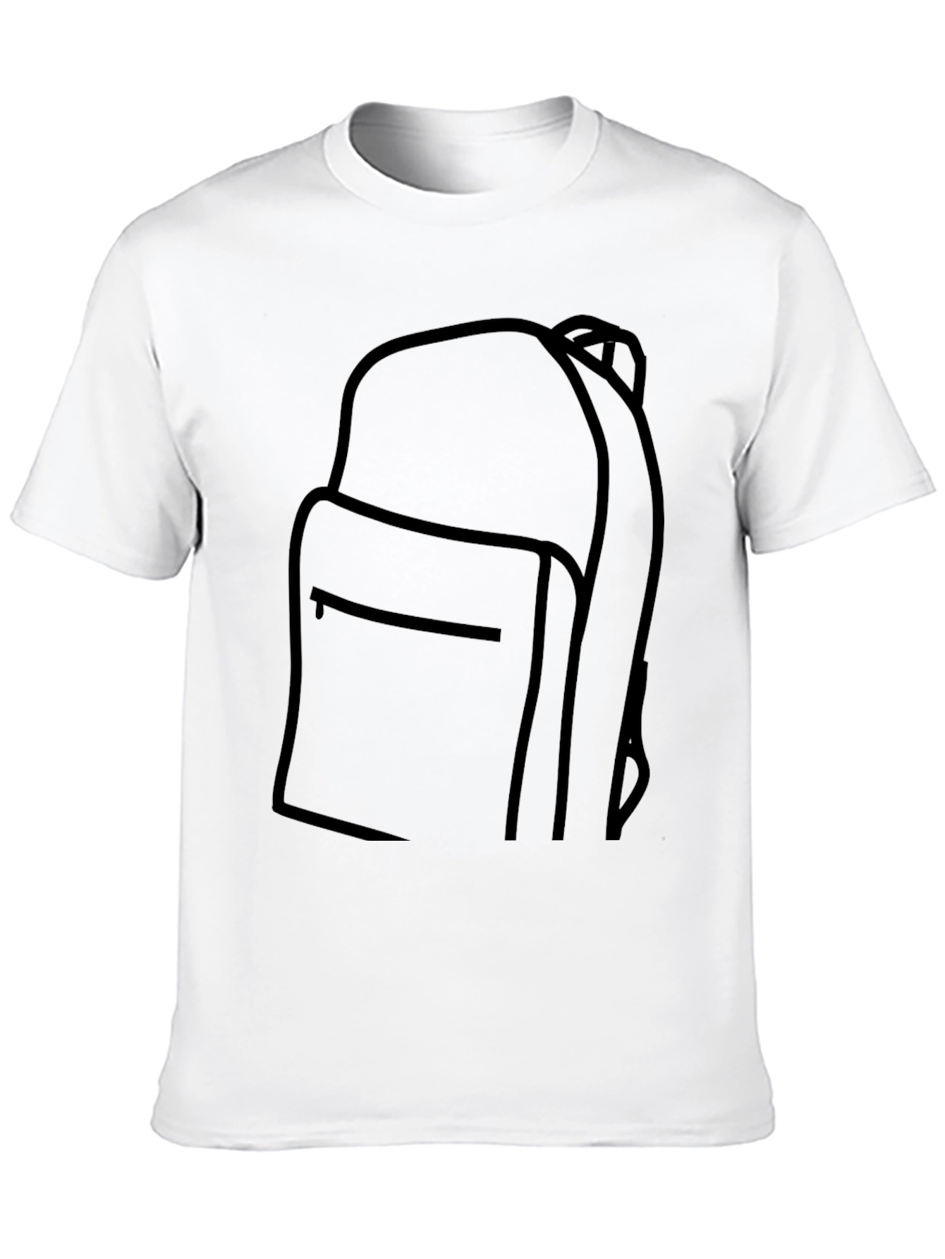 Black Backpack Graphic Tee - Casual Black T-Shirt view 10