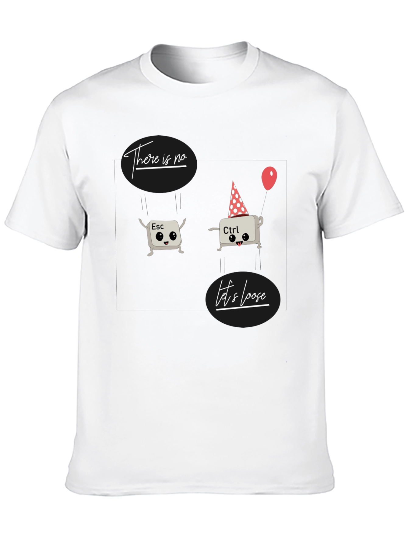 Black There is No Ctrl+Esc Funny Programmer T-Shirt view 10