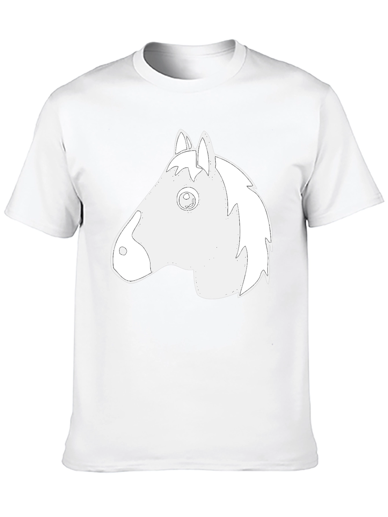 Black Black T-Shirt with Horse Head Graphic view 10