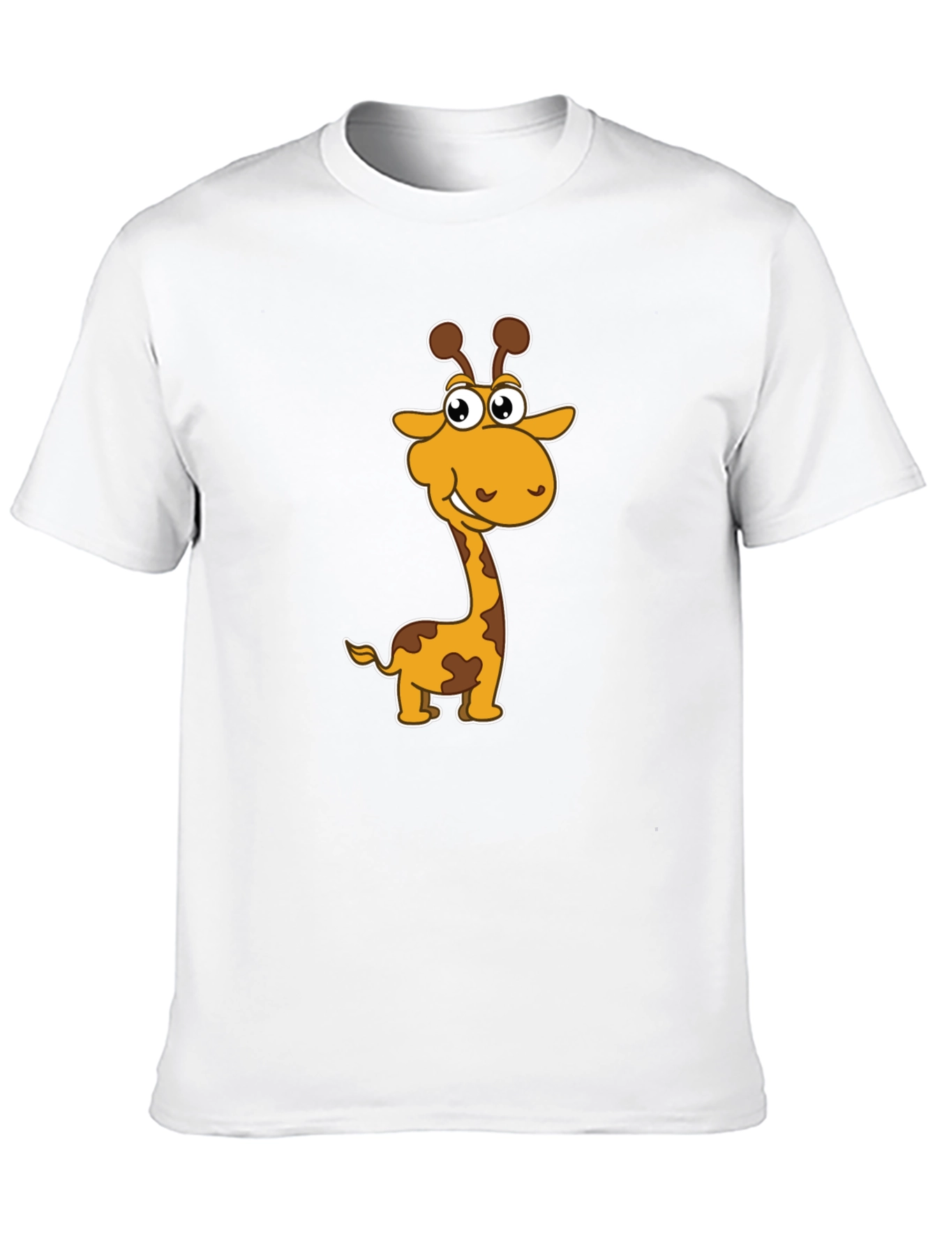 Black Cartoon Giraffe Graphic Tee - Men's Black T-Shirt view 10