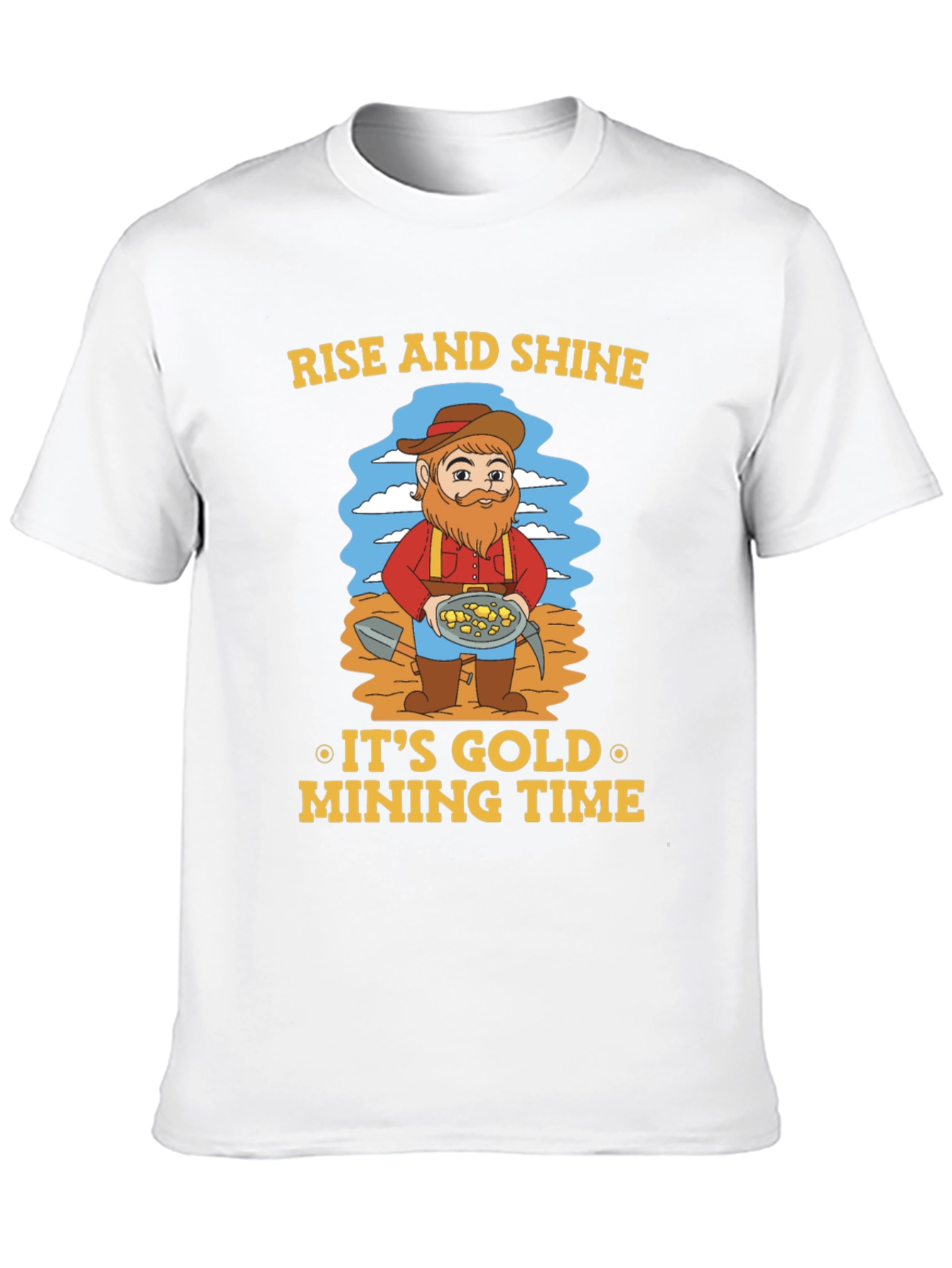 Black Rise and Shine Gold Mining T-Shirt view 10