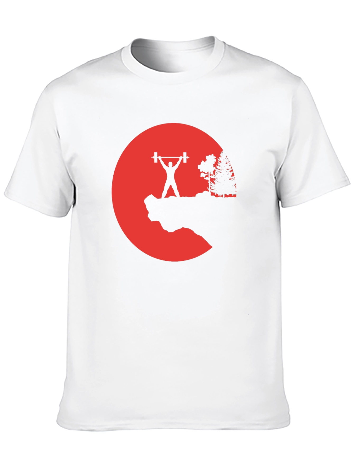 Black Weightlifting Silhouette Graphic T-Shirt view 10