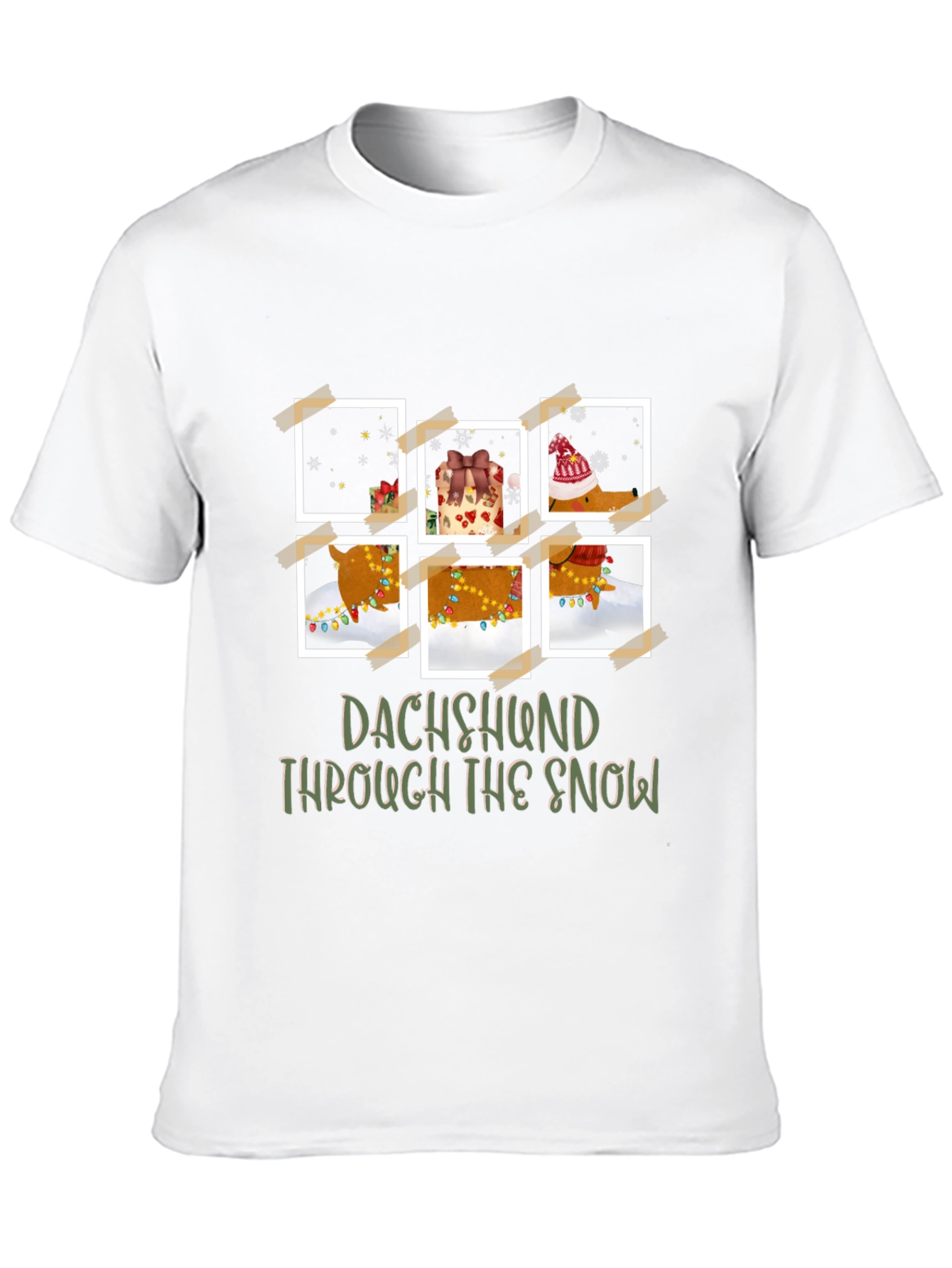 Black Dachshund Through The Snow T-Shirt view 10