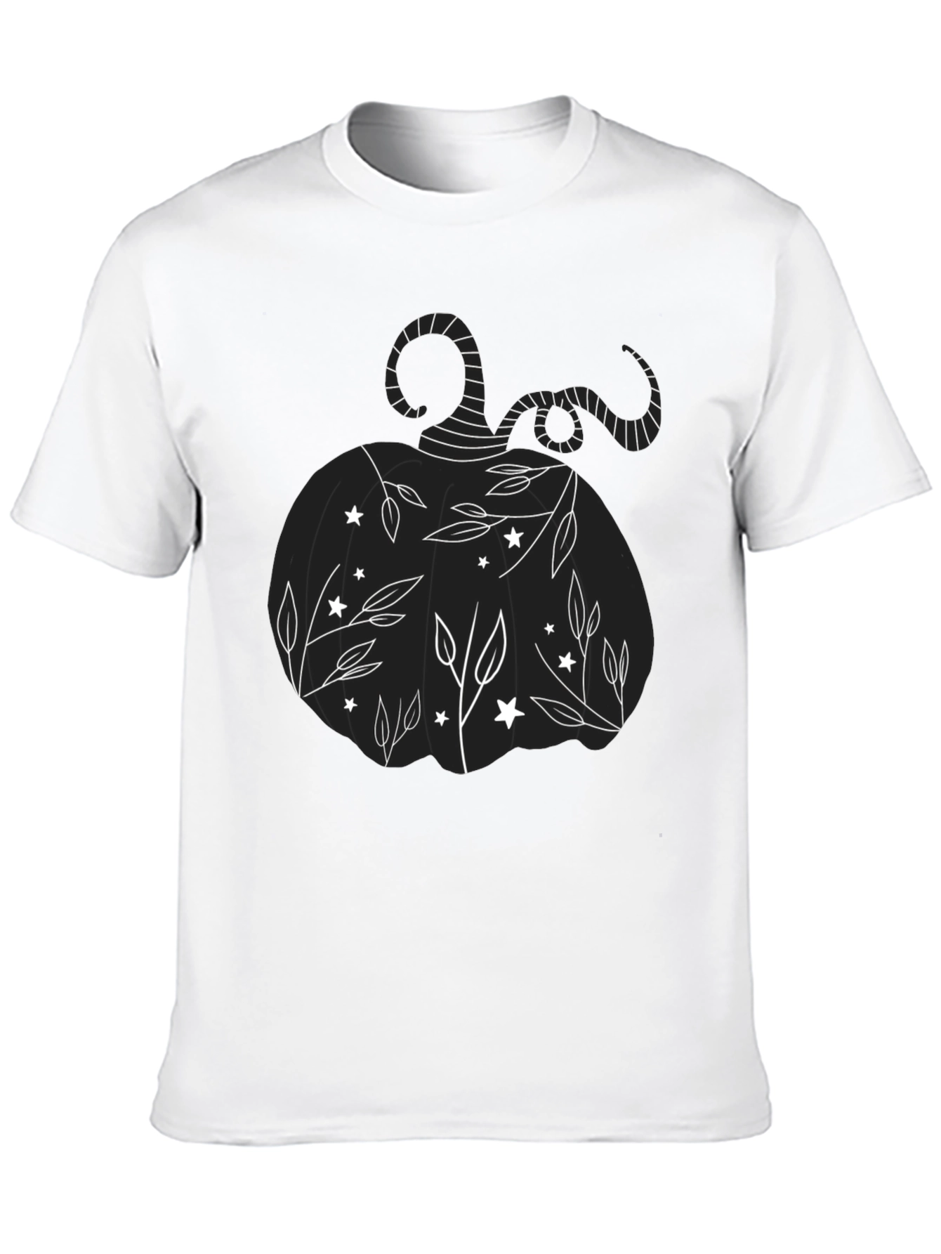 Black Whimsical Pumpkin T-Shirt - Halloween Style view 10