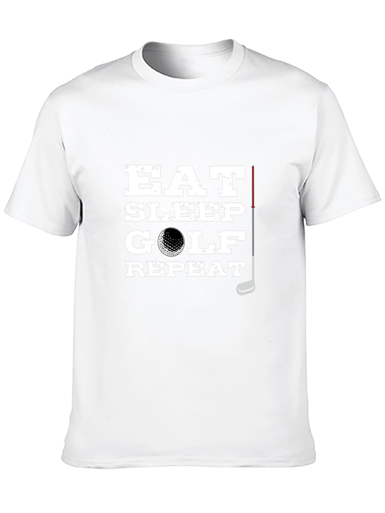 Black Eat Sleep Golf Repeat Black T-Shirt for Golf Lovers view 10