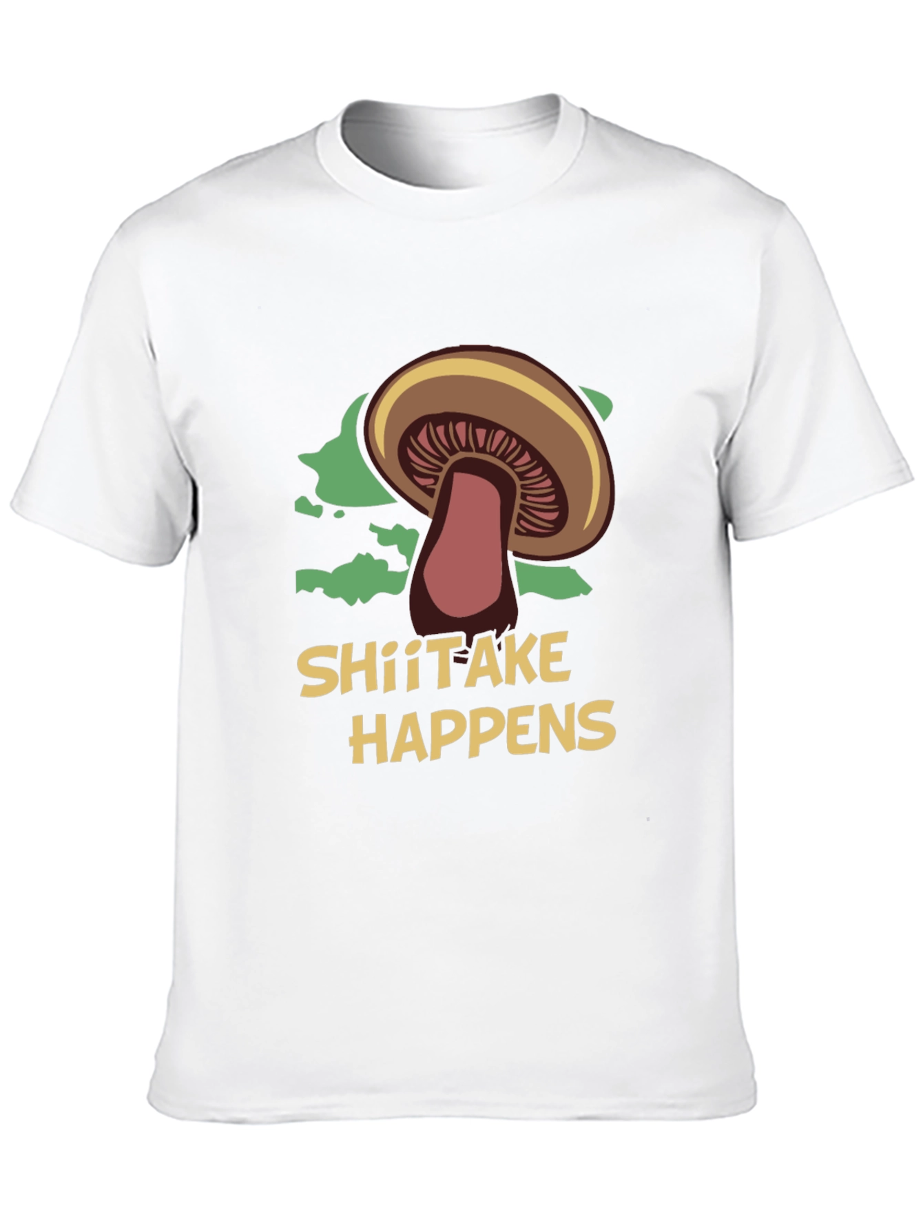 Black Shiitake Happens Funny Mushroom Graphic T-Shirt view 10
