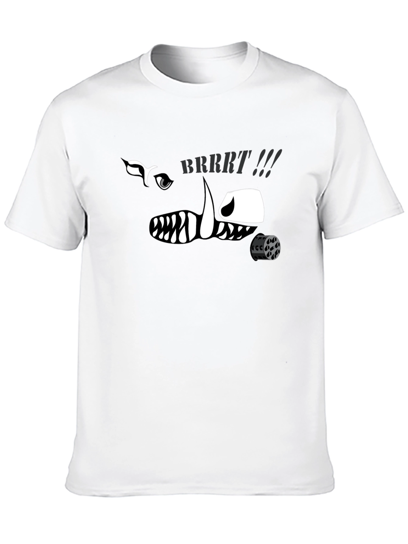 Black BRRRT Funny Graphic Tee view 10