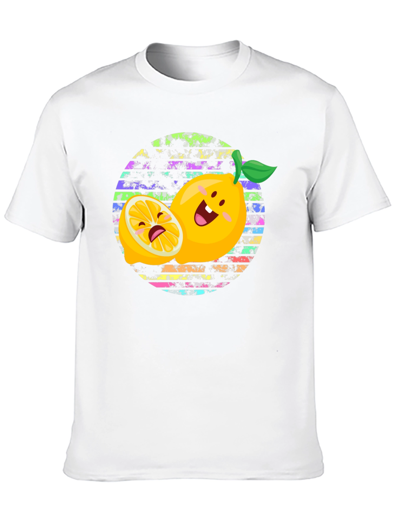 Black Funny Lemon Graphic Tee - Unisex Black T-Shirt view 10
