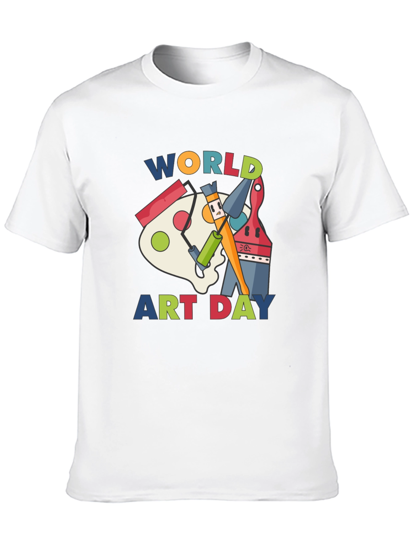 Black World Art Day Black T-Shirt view 10