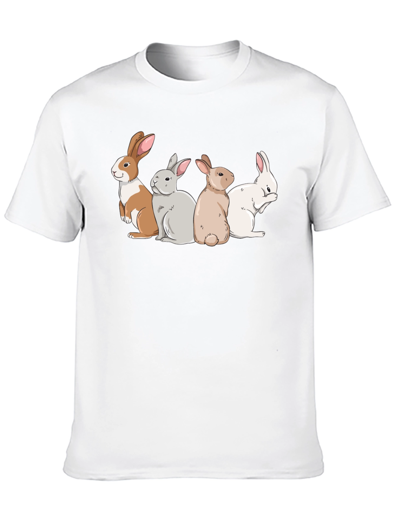 Black Bunny Squad Graphic Tee - Soft Cotton T-Shirt view 10