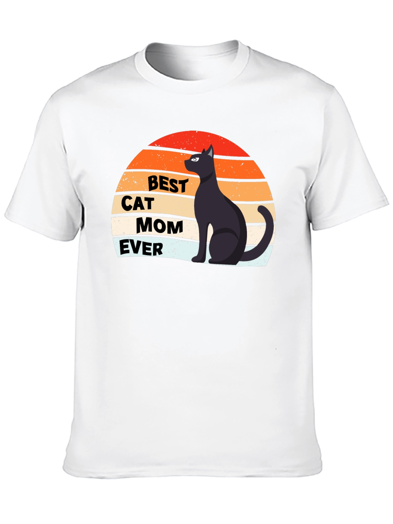 Black Best Cat Mom Ever Graphic Tee view 10