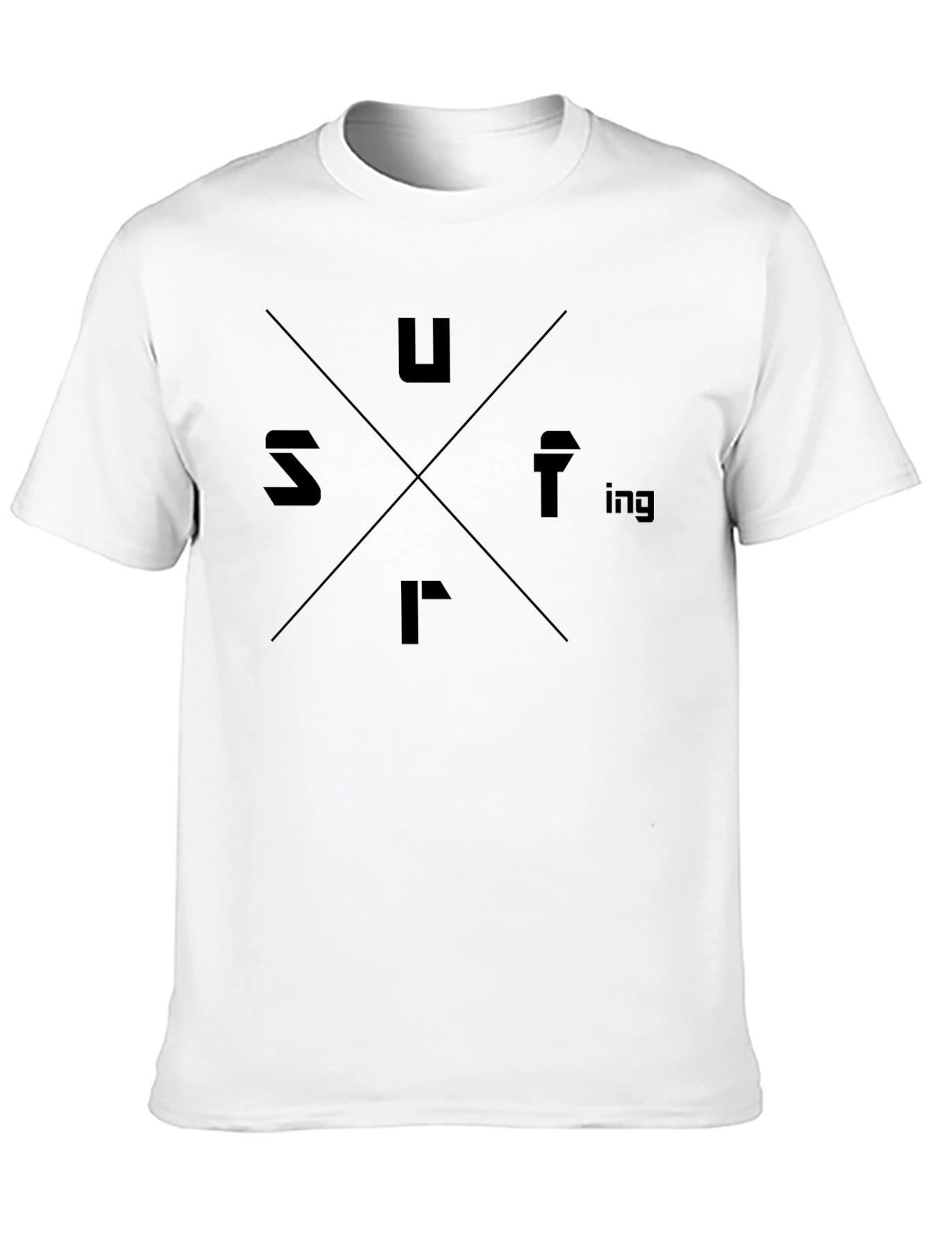 Black SURFing Graphic Tee - Black Cotton T-Shirt view 10