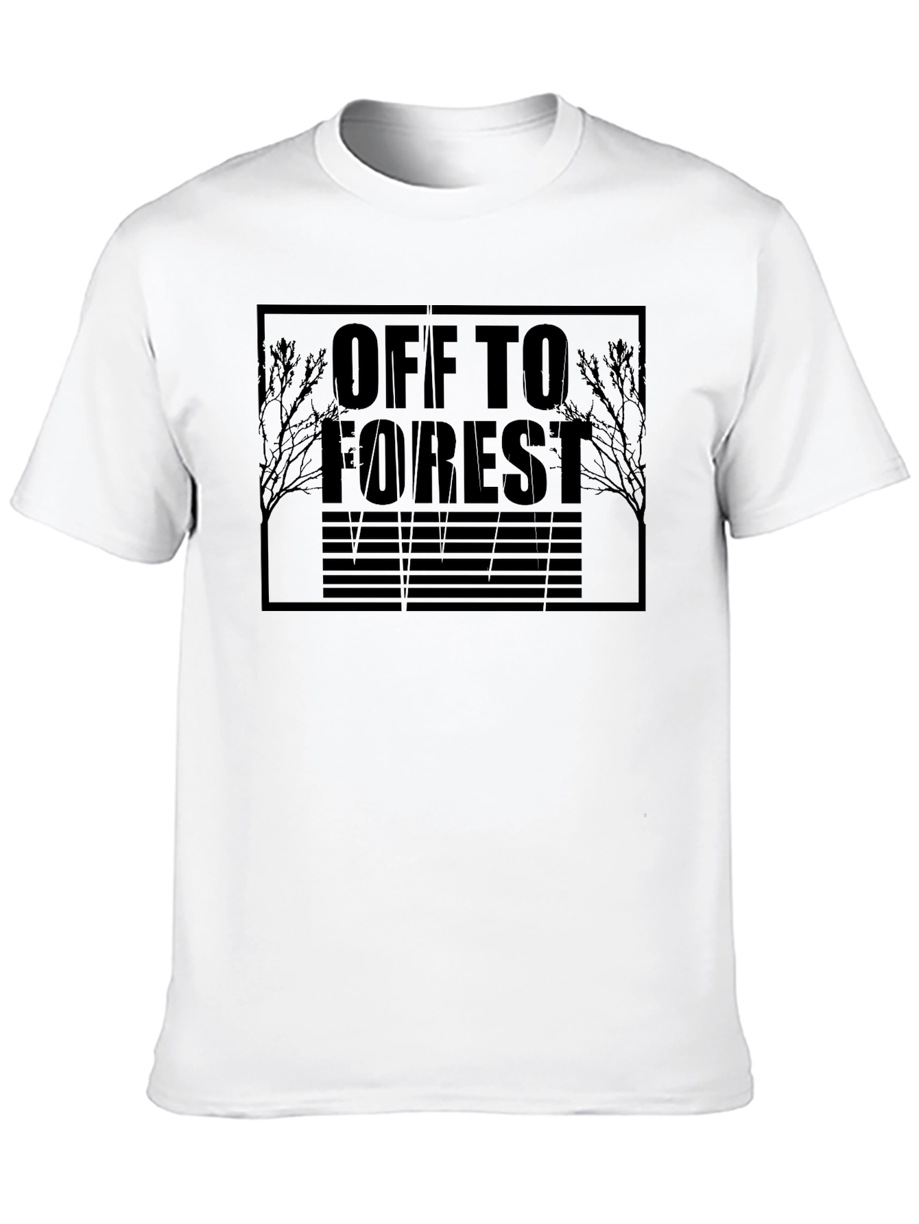Black Off To Forest Black Graphic T-Shirt view 10