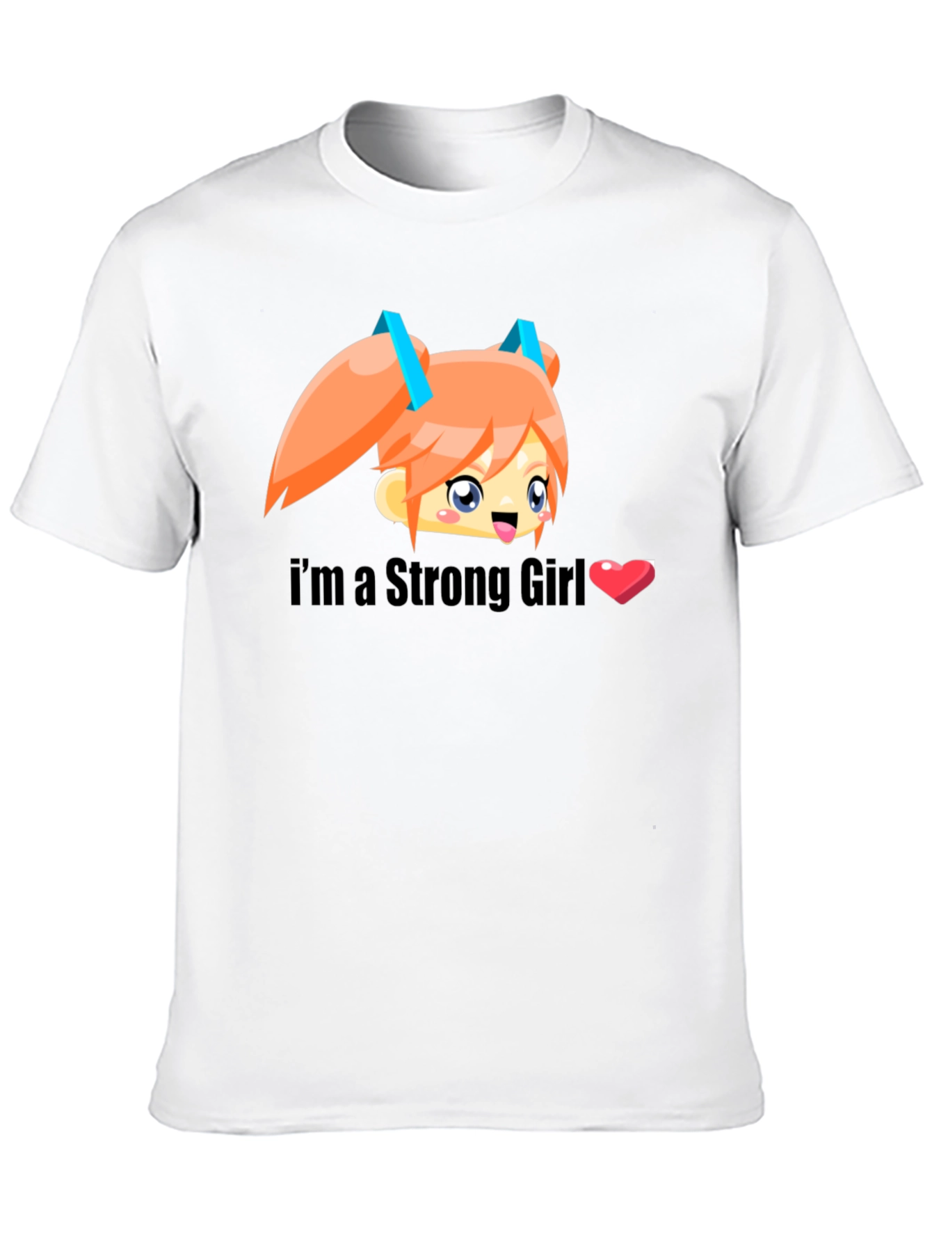 Black I'm a Strong Girl Black T-Shirt view 10